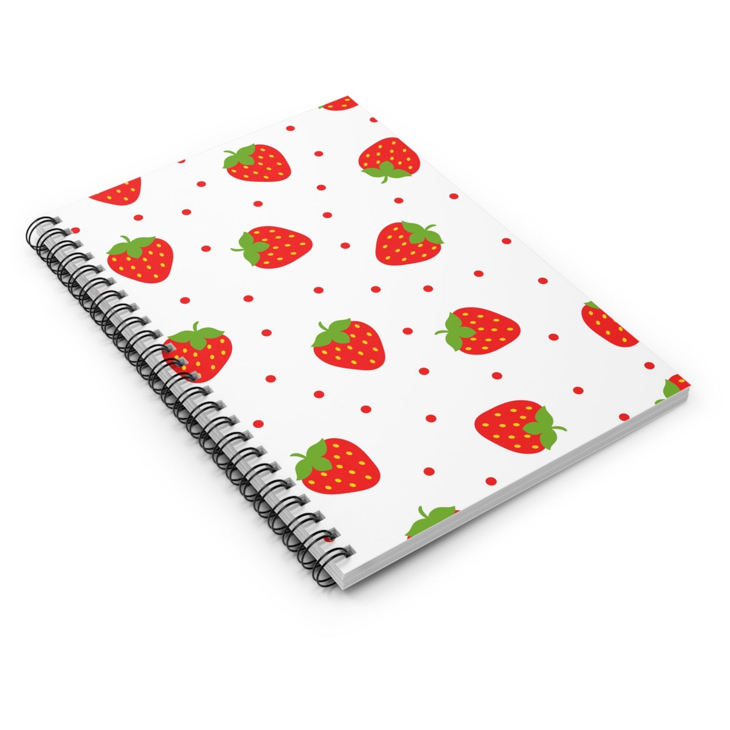 Strawberry Spiral Notebook - Ruled Line - L.W. Unlimited Custom Design Space