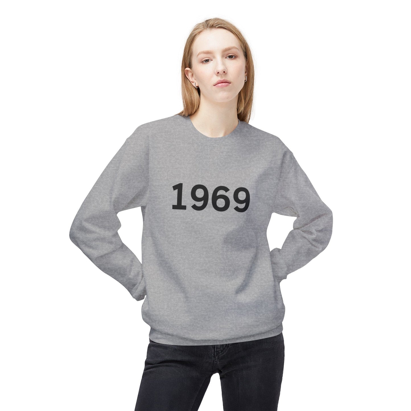 1969 Unisex Midweight Softstyle Fleece Crewneck Sweatshirt - L.W. Unlimited Custom Design Space