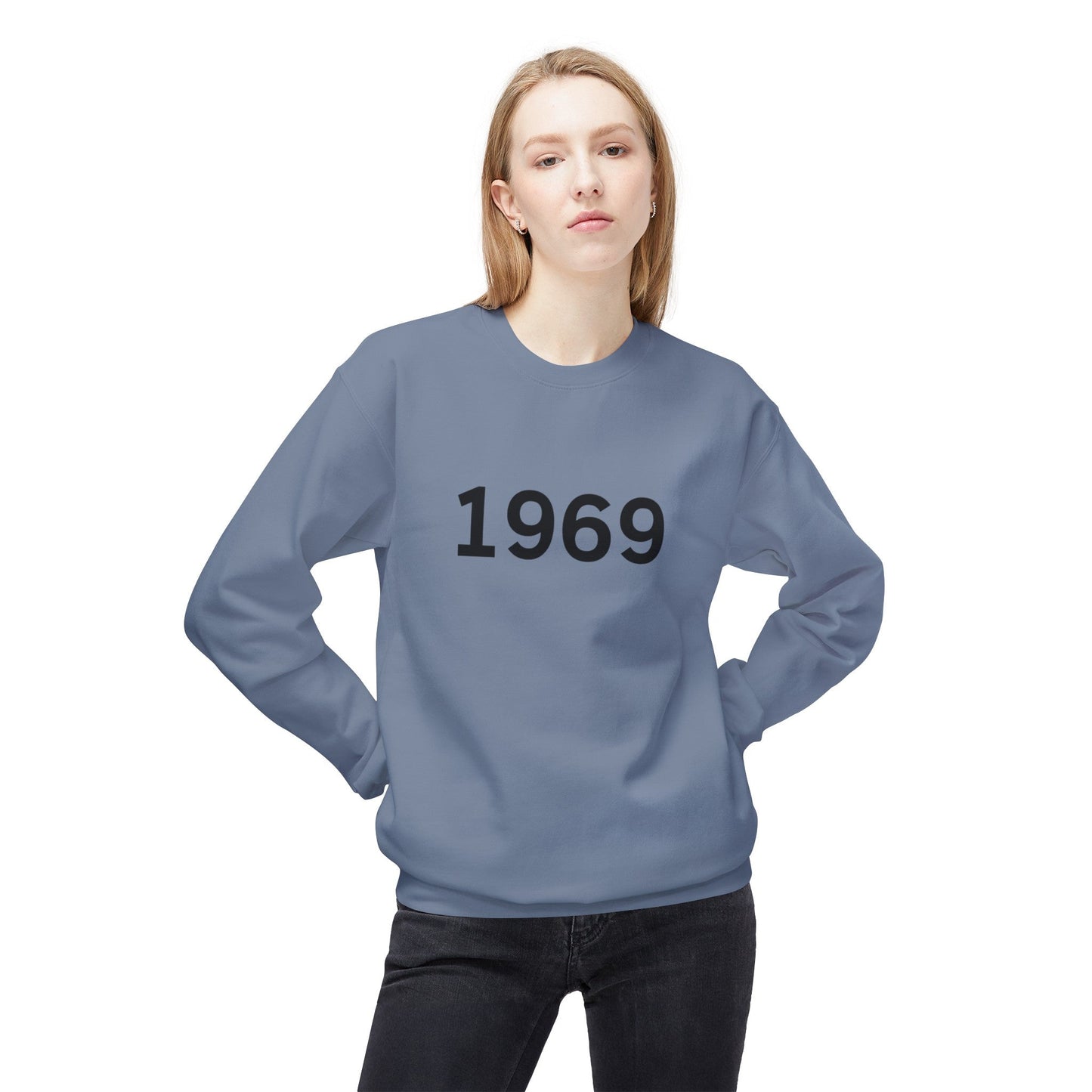 1969 Unisex Midweight Softstyle Fleece Crewneck Sweatshirt - L.W. Unlimited Custom Design Space