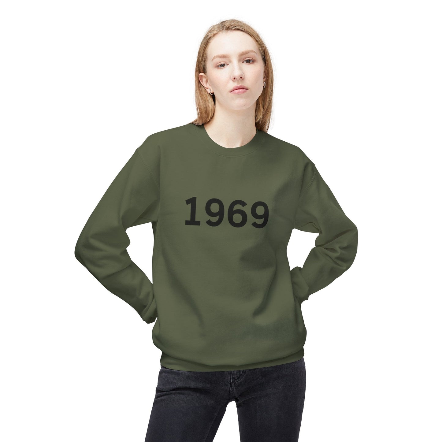 1969 Unisex Midweight Softstyle Fleece Crewneck Sweatshirt - L.W. Unlimited Custom Design Space