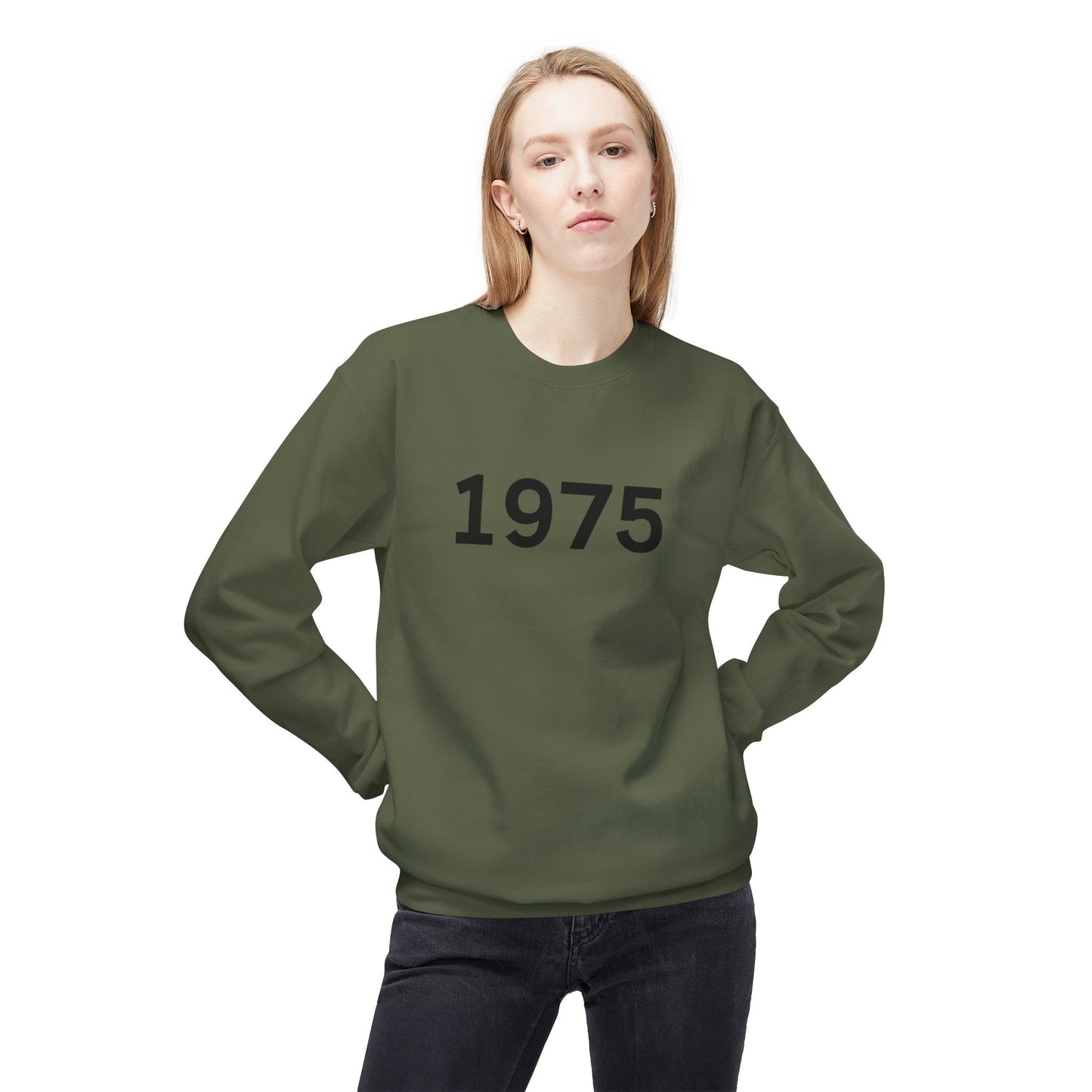 1975 Unisex Midweight Softstyle Fleece Crewneck Sweatshirt - L.W. Unlimited Custom Design Space