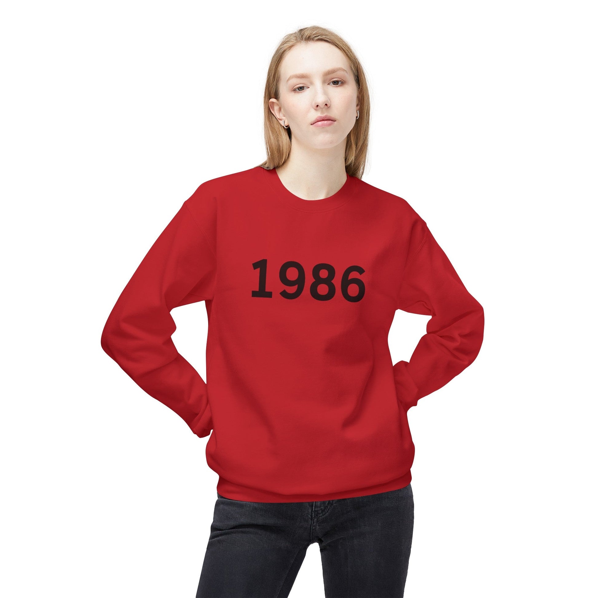 1986 Unisex Midweight Softstyle Fleece Crewneck Sweatshirt - L.W. Unlimited Custom Design Space