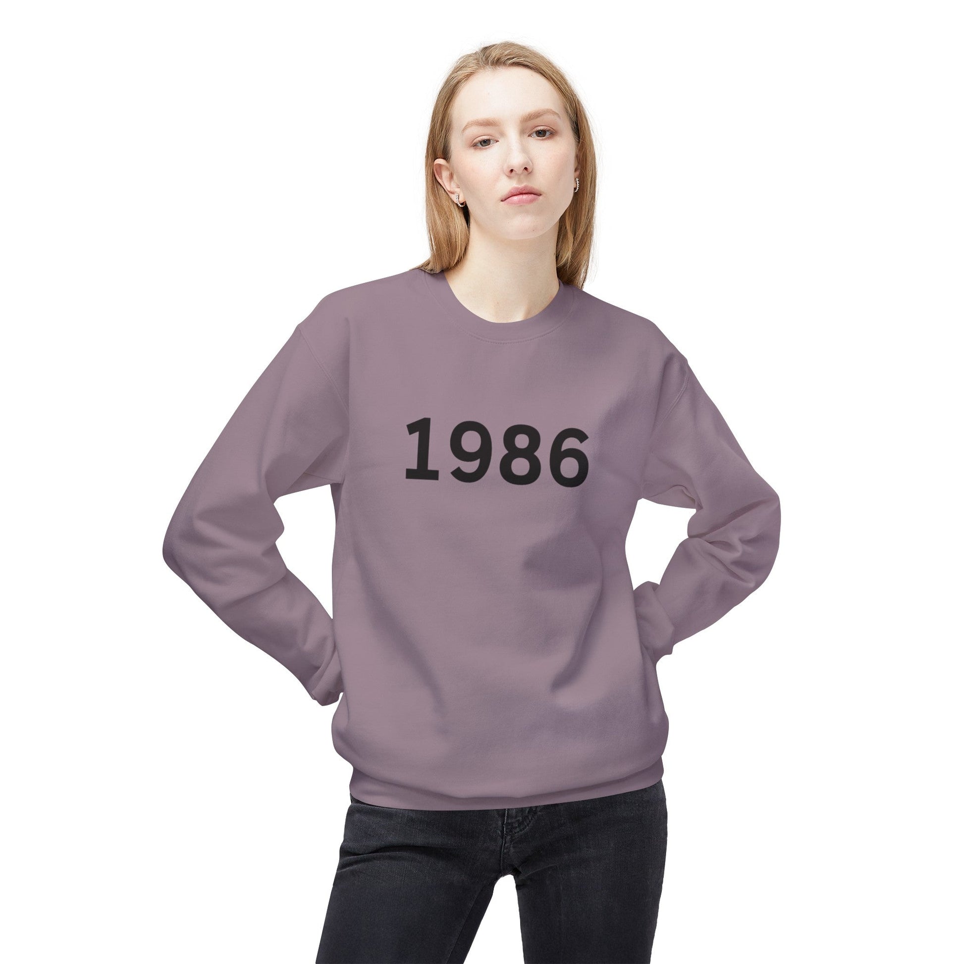 1986 Unisex Midweight Softstyle Fleece Crewneck Sweatshirt - L.W. Unlimited Custom Design Space