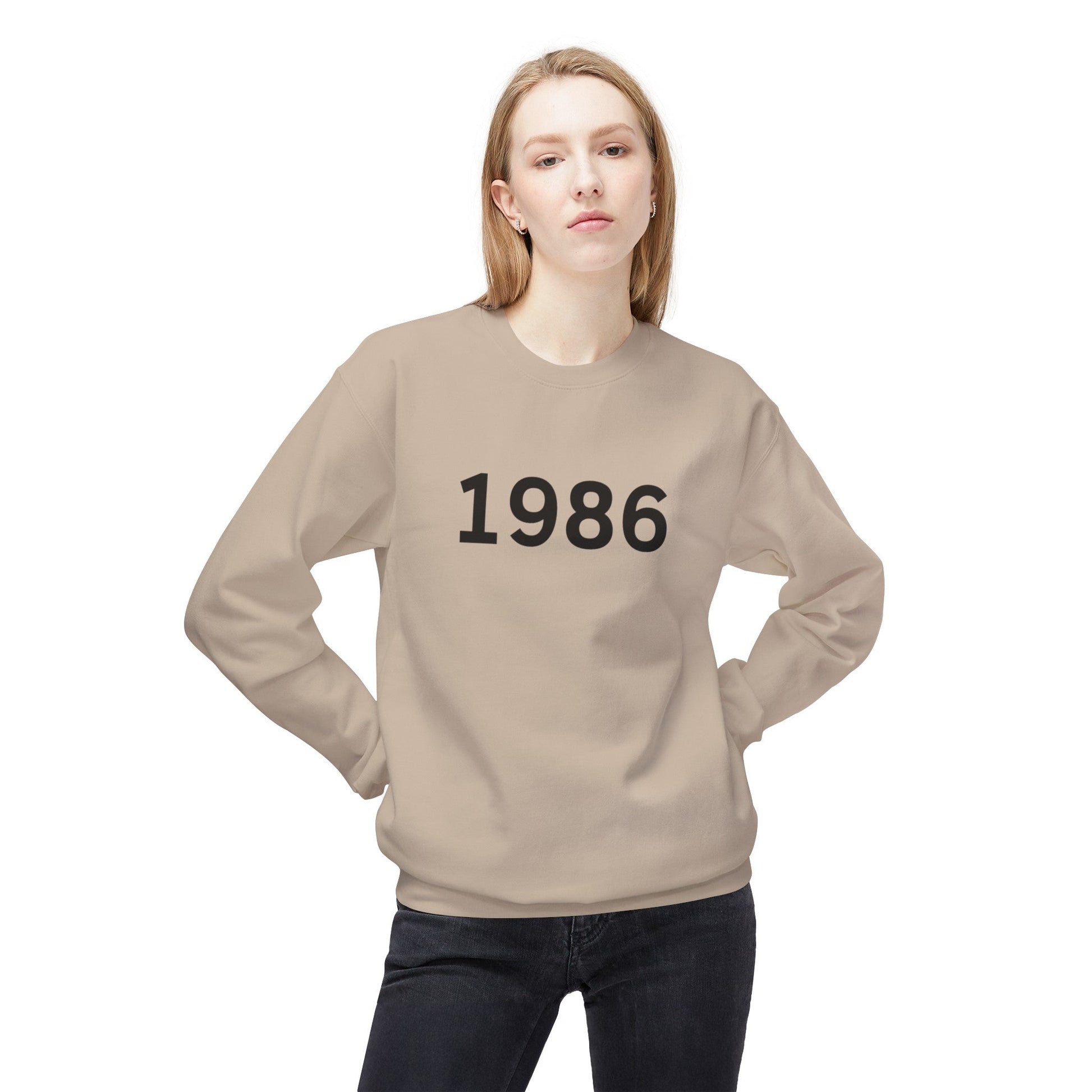 1986 Unisex Midweight Softstyle Fleece Crewneck Sweatshirt - L.W. Unlimited Custom Design Space