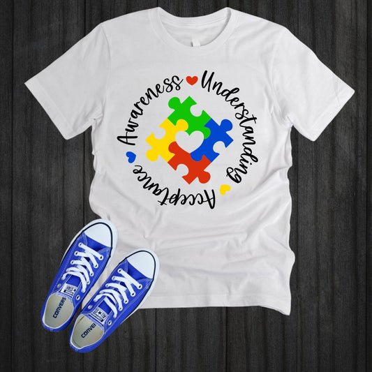 Autism Awareness Understanding & Acceptance Tee - L.W. Unlimited Custom Design Space