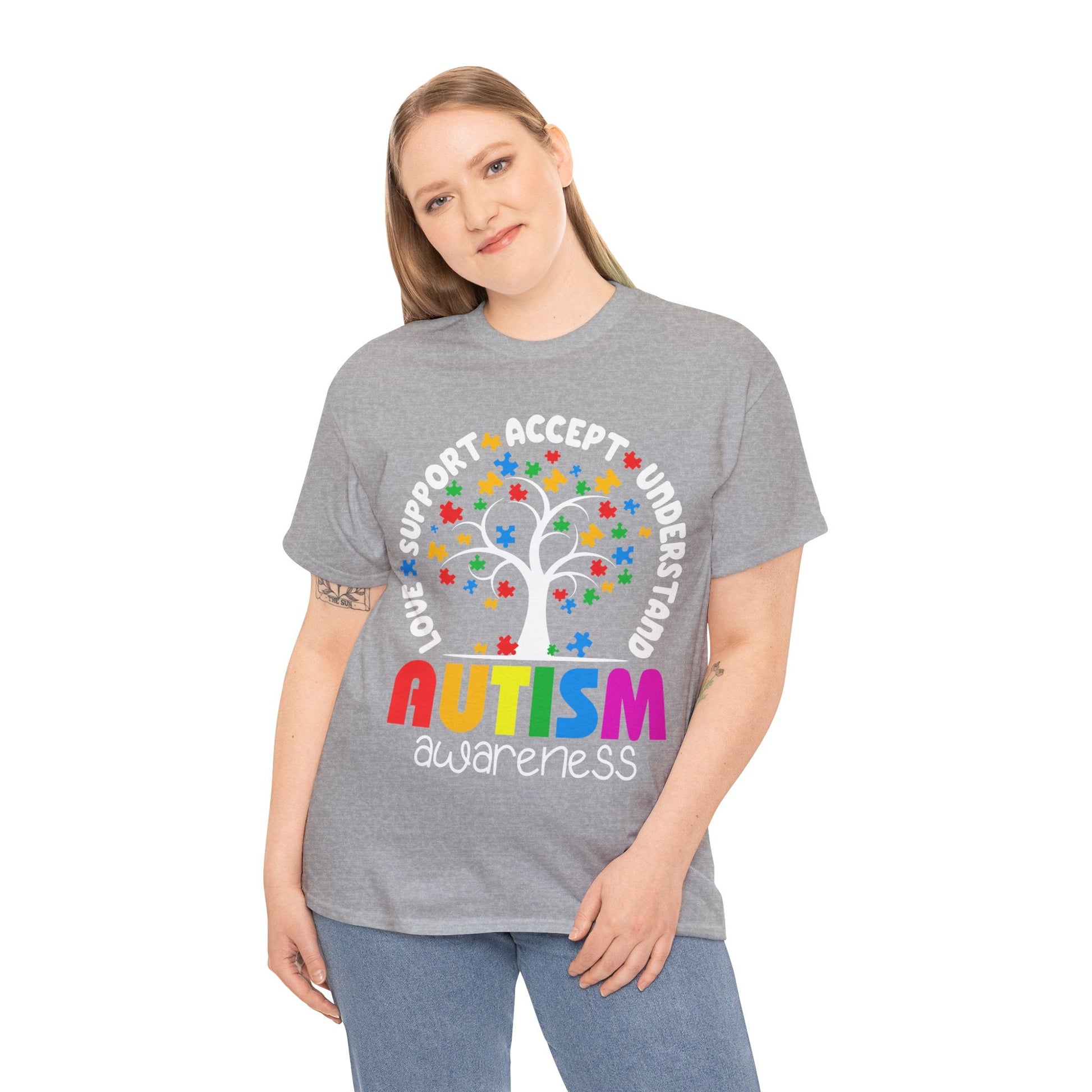 Autism Unisex Heavy Cotton Tee - L.W. Unlimited Custom Design Space