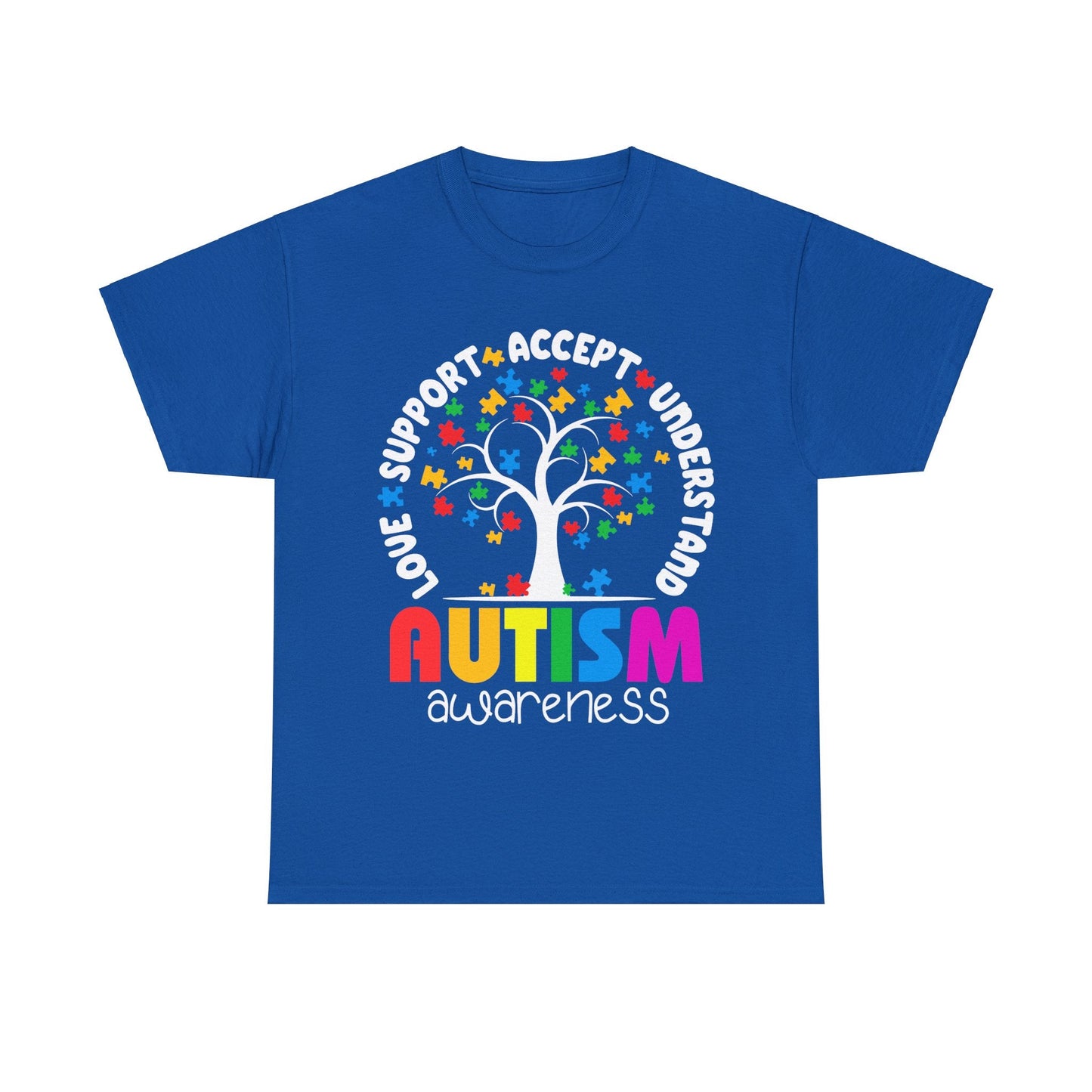 Autism Unisex Heavy Cotton Tee - L.W. Unlimited Custom Design Space