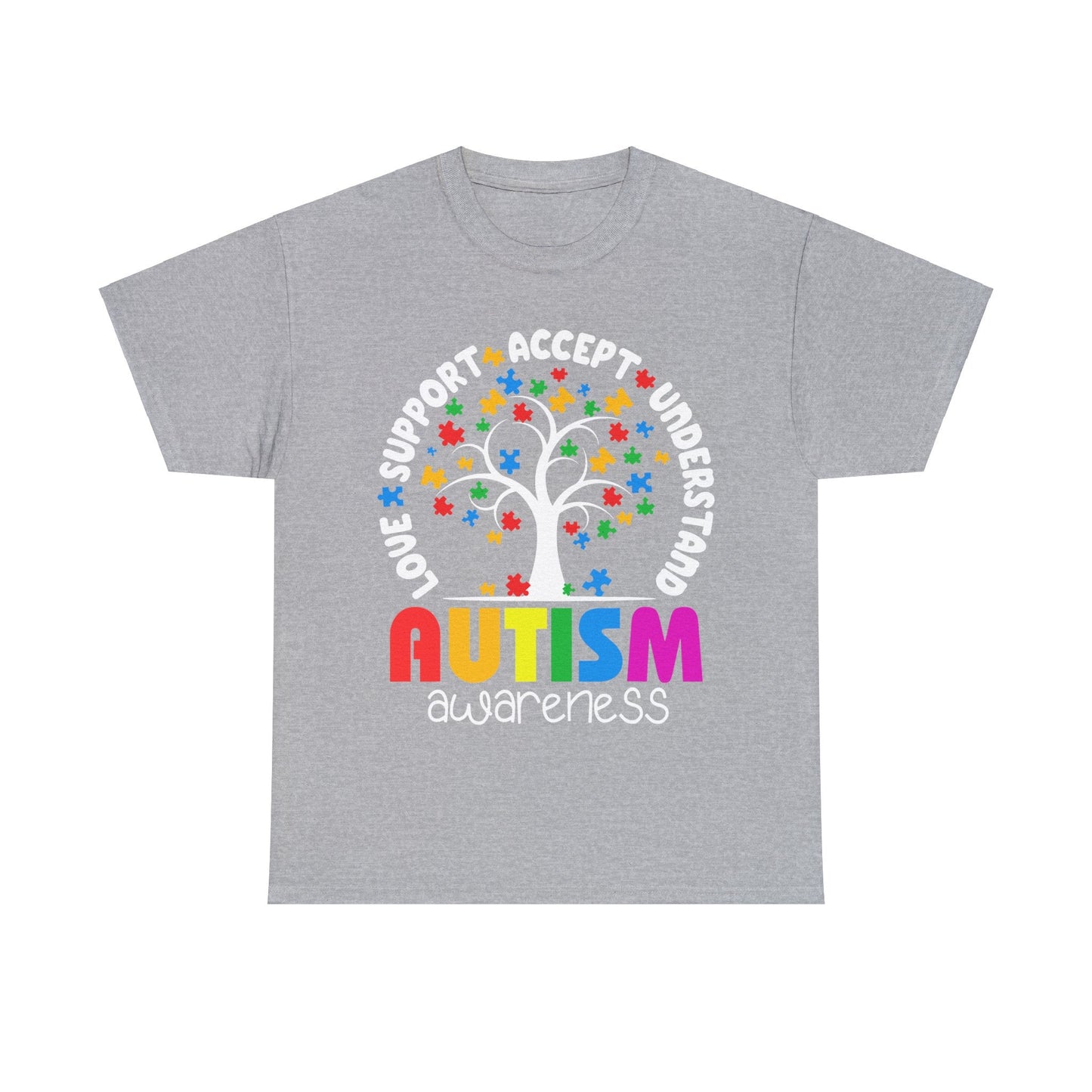 Autism Unisex Heavy Cotton Tee - L.W. Unlimited Custom Design Space