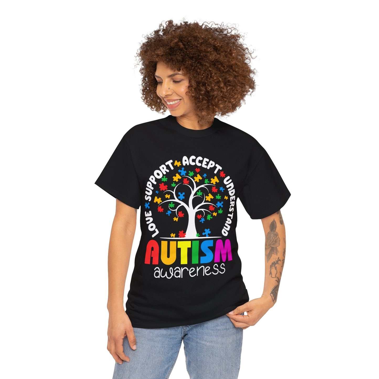 Autism Unisex Heavy Cotton Tee - L.W. Unlimited Custom Design Space