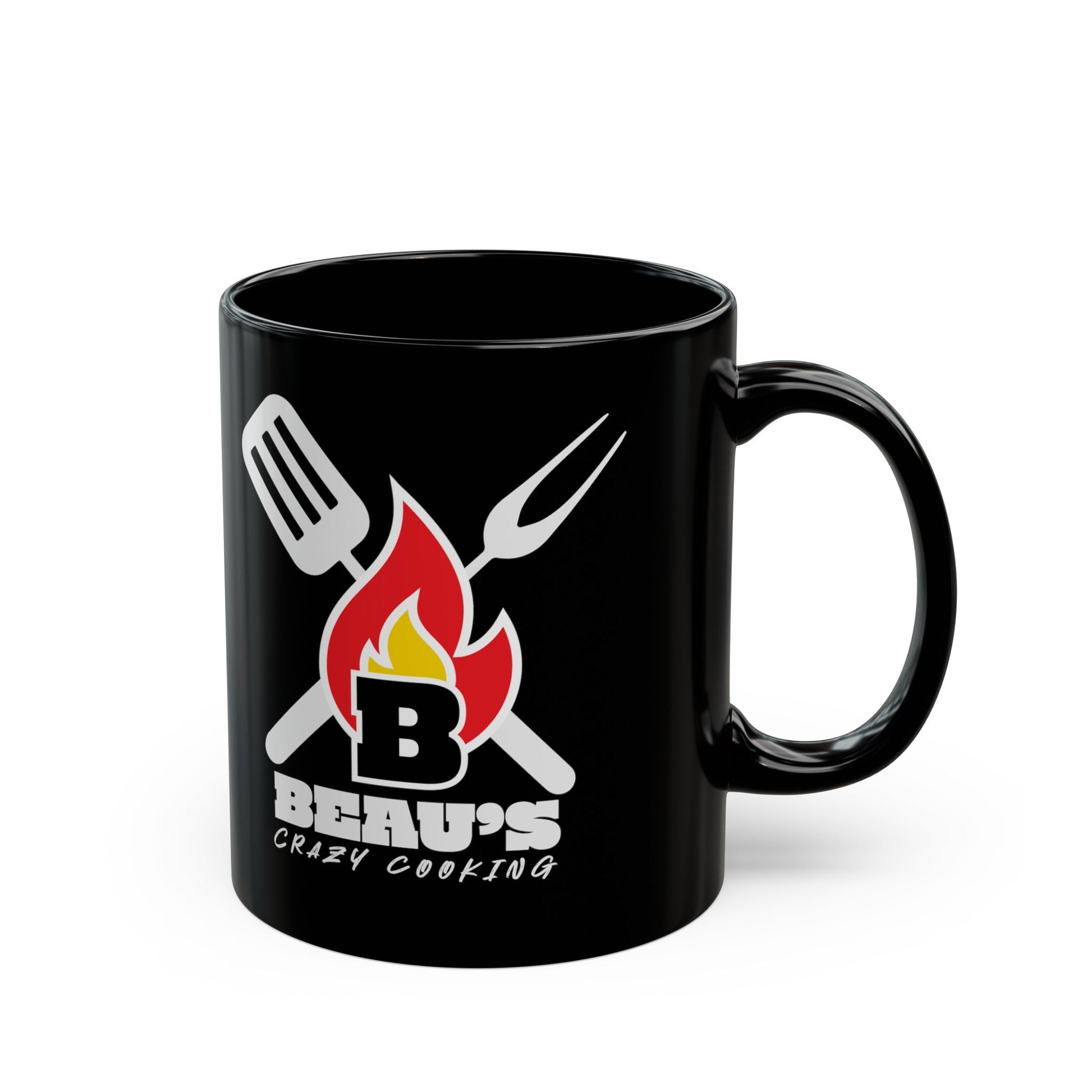 Beau's Crazy Cooking Black Mug (11oz, 15oz) - L.W. Unlimited Custom Design Space