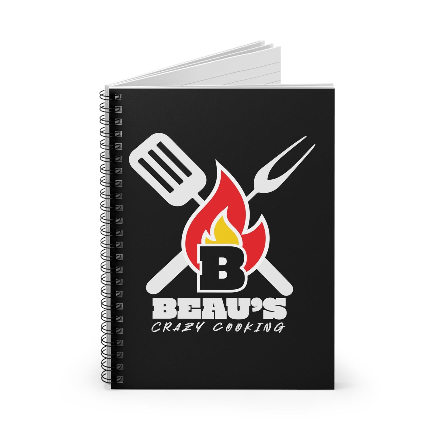 Beau's Crazy Cooking Spiral Notebook - Ruled Line - L.W. Unlimited Custom Design Space