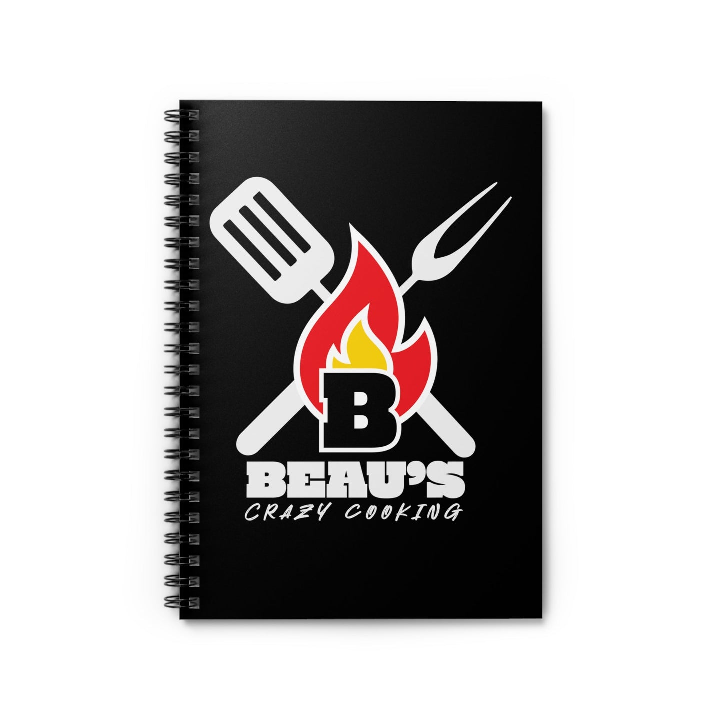 Beau's Crazy Cooking Spiral Notebook - Ruled Line - L.W. Unlimited Custom Design Space