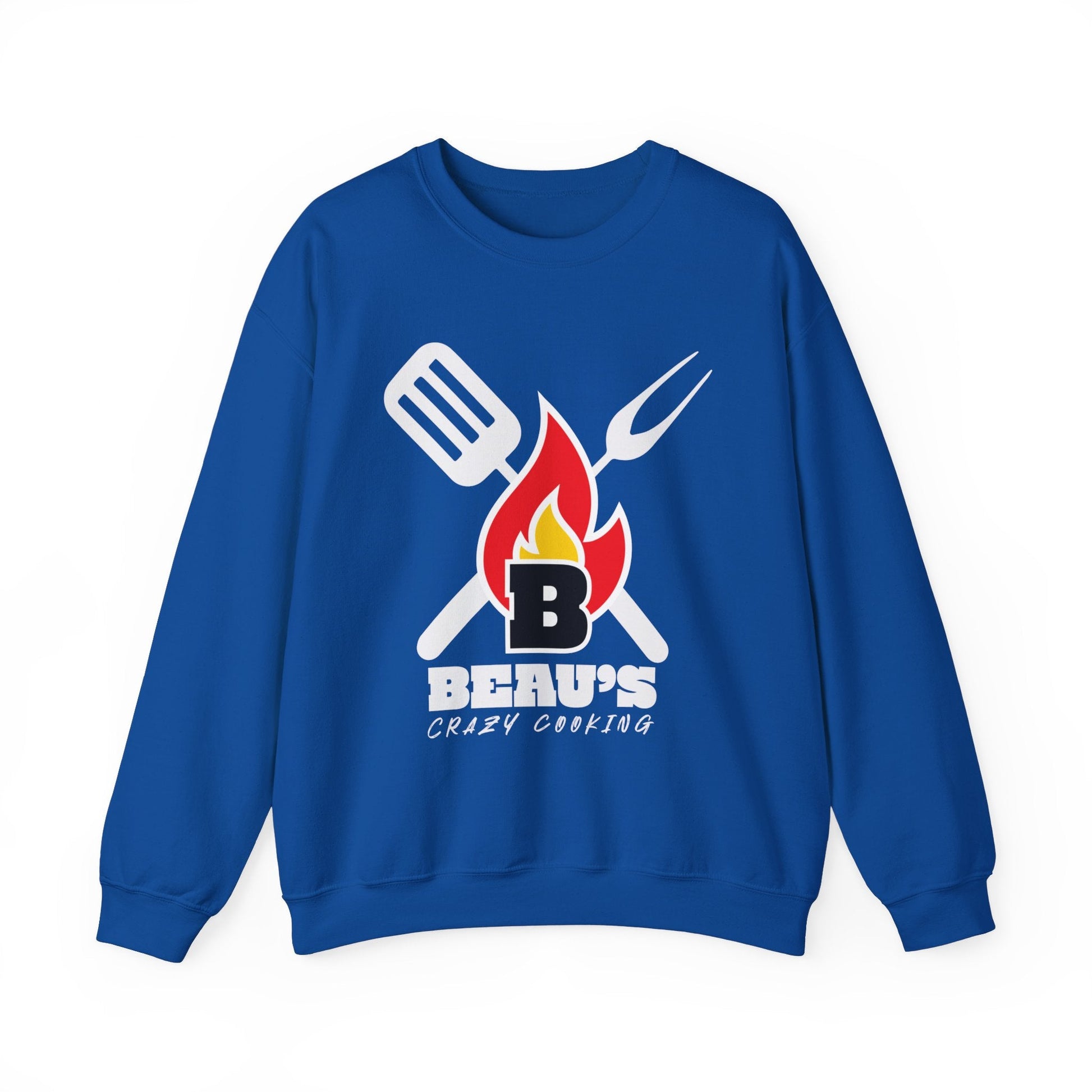 Beau's Crazy Cooking Unisex Heavy Blend™ Crewneck Sweatshirt - L.W. Unlimited Custom Design Space