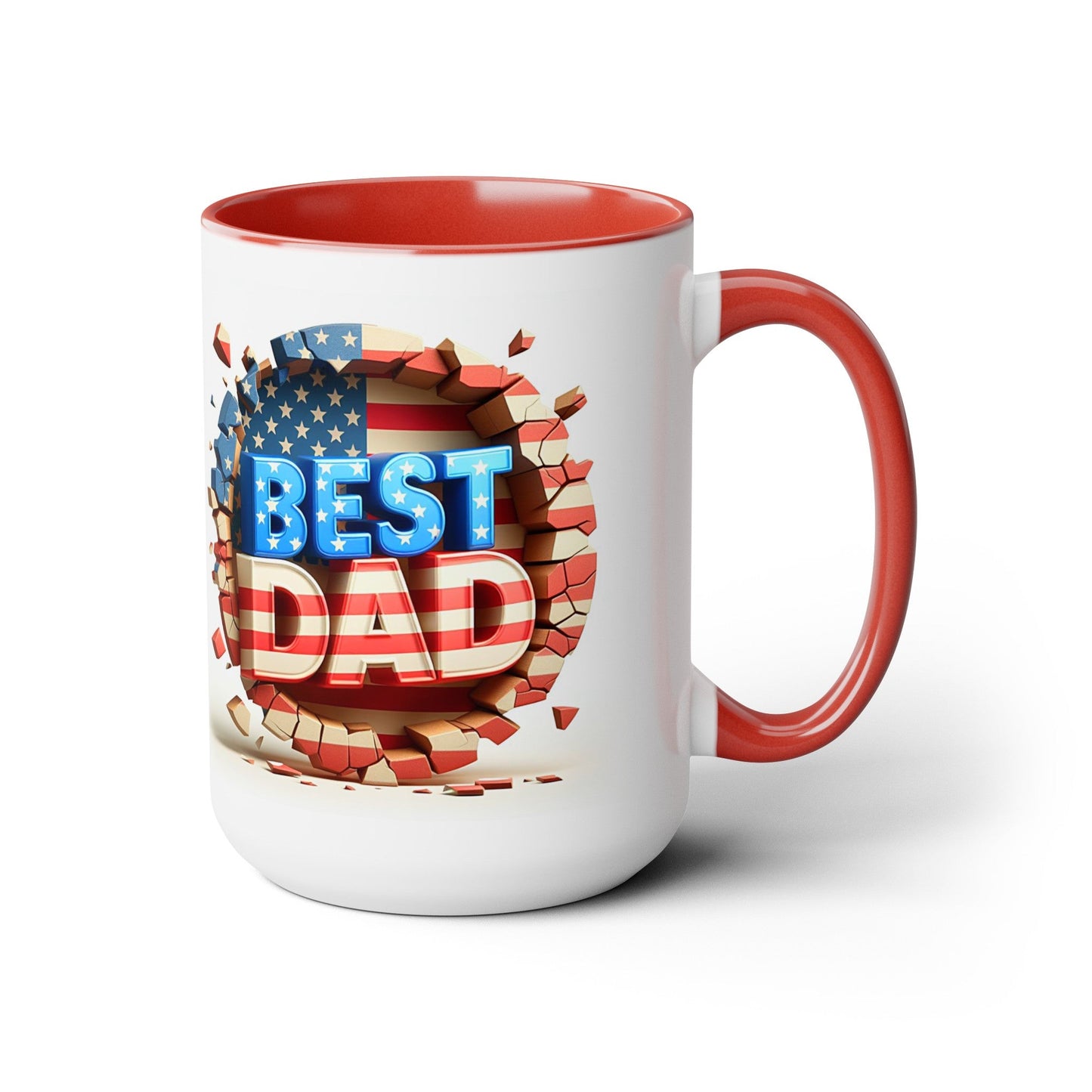 Best Dad Two-Tone Coffee Mugs, 15oz - L.W. Unlimited Custom Design Space