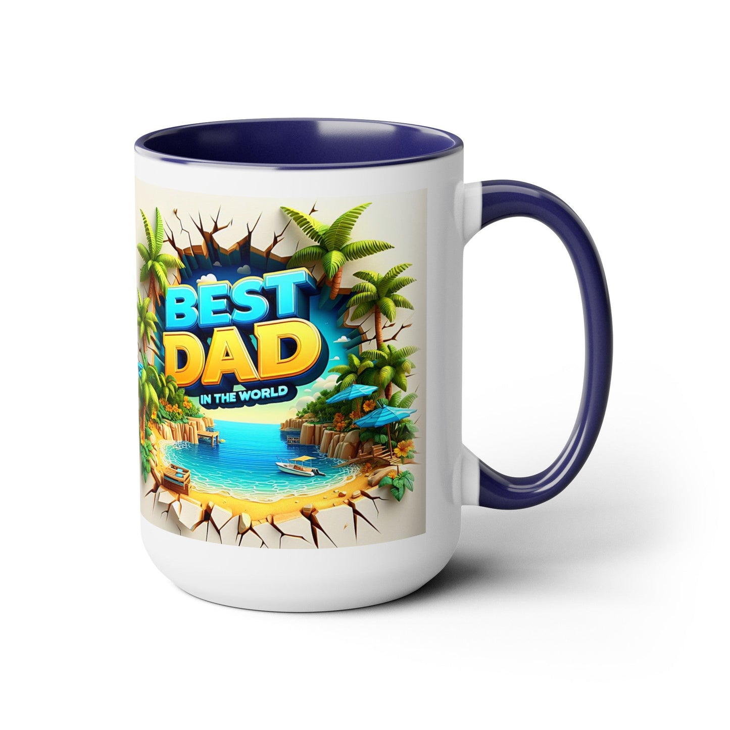 Best Dad Two-Tone Coffee Mugs, 15oz - L.W. Unlimited Custom Design Space