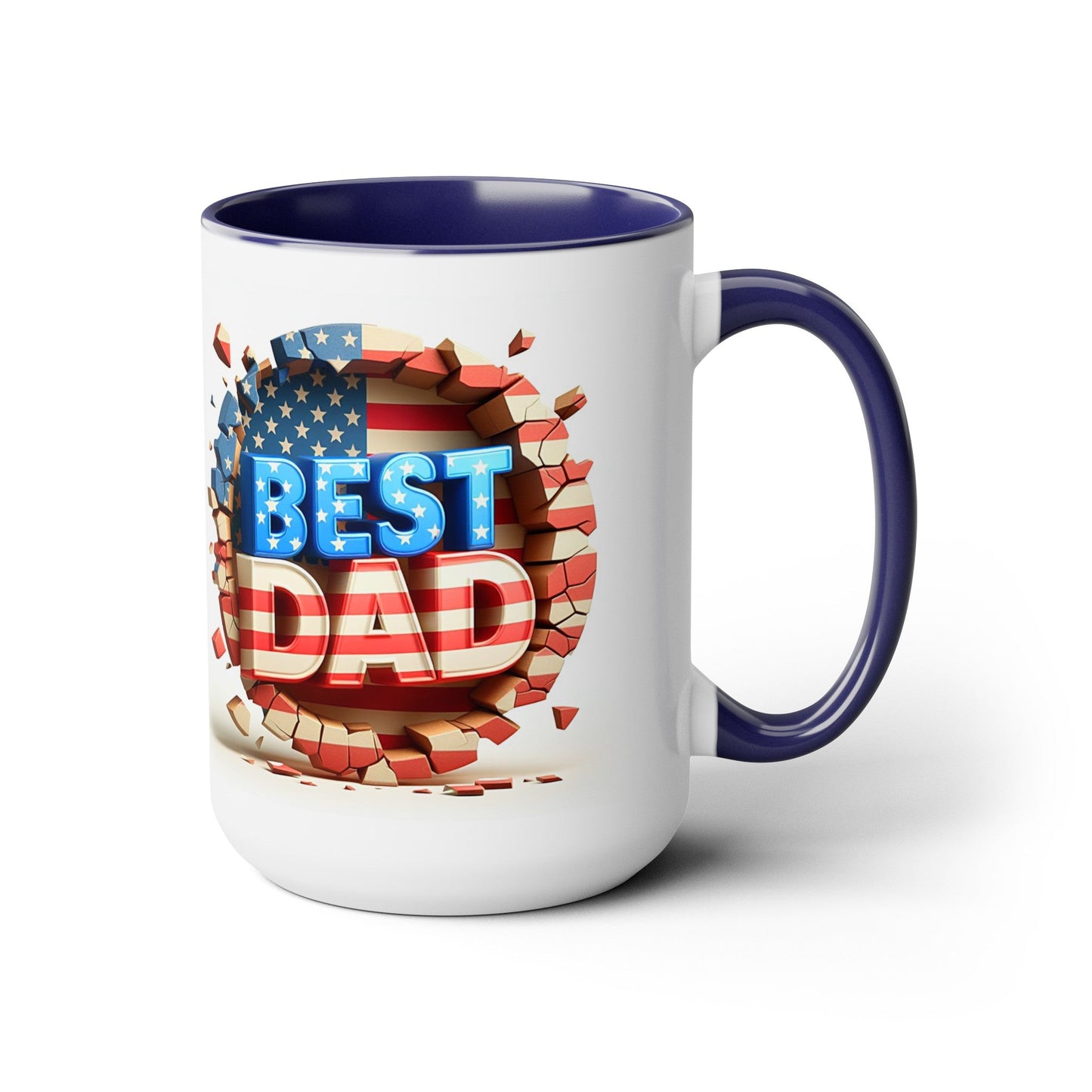 Best Dad Two-Tone Coffee Mugs, 15oz - L.W. Unlimited Custom Design Space