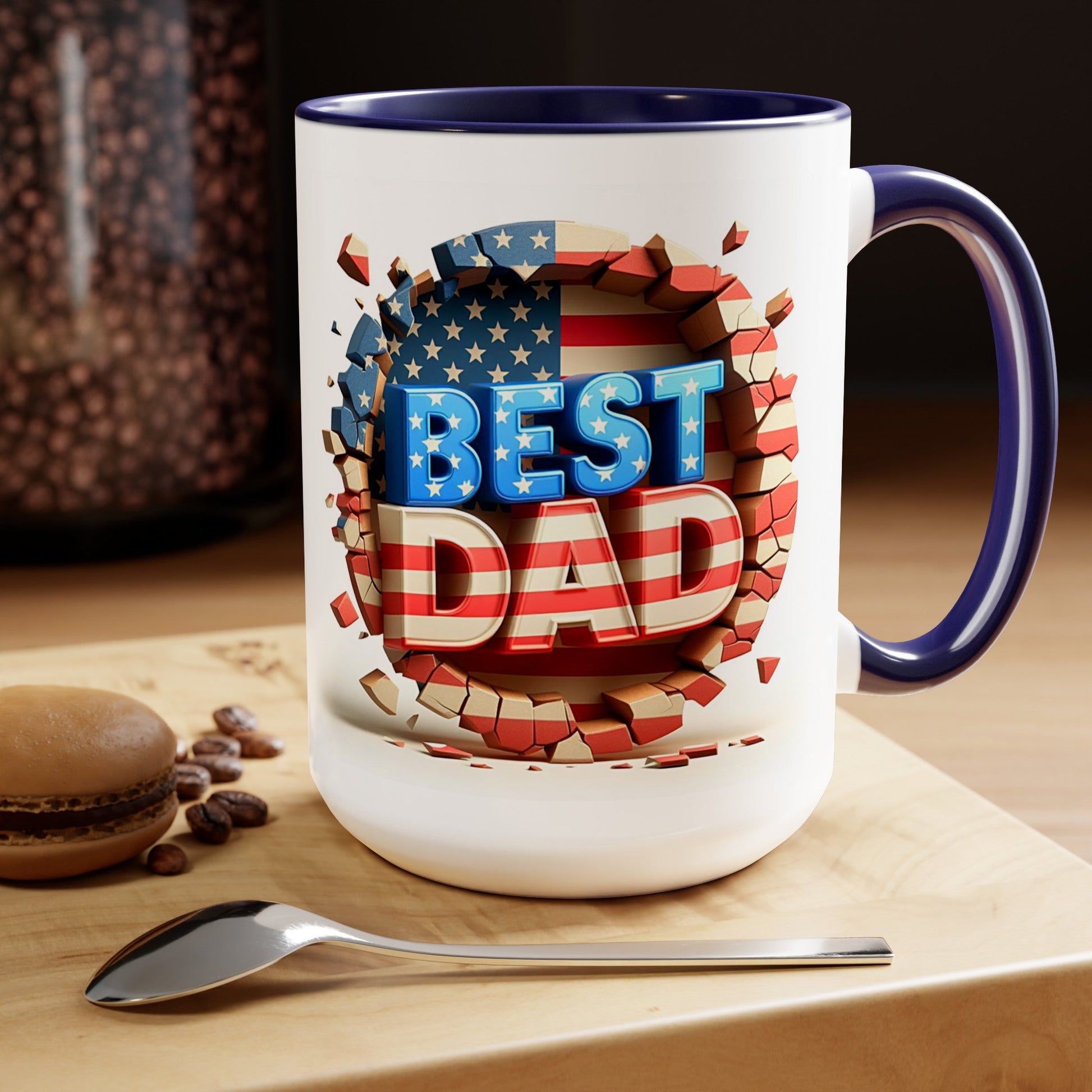 Best Dad Two-Tone Coffee Mugs, 15oz - L.W. Unlimited Custom Design Space