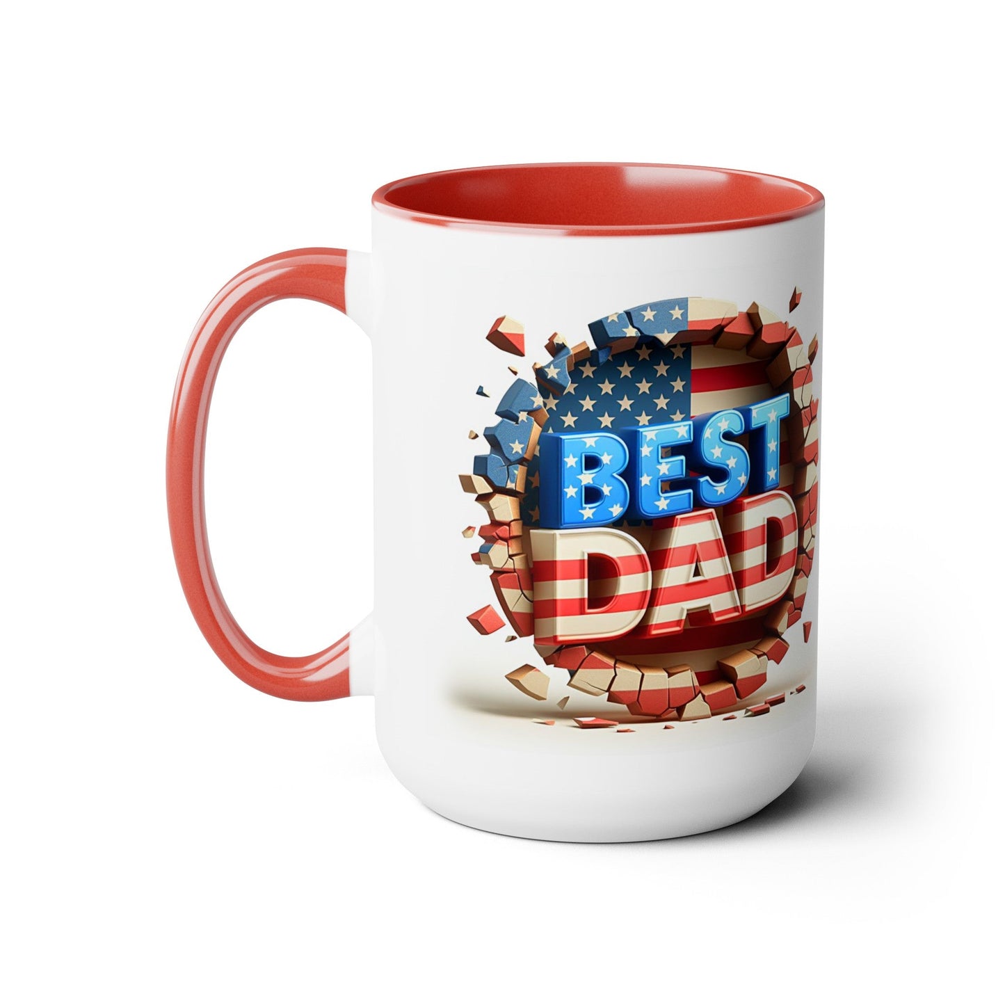 Best Dad Two-Tone Coffee Mugs, 15oz - L.W. Unlimited Custom Design Space