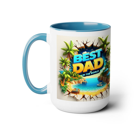 Best Dad Two-Tone Coffee Mugs, 15oz - L.W. Unlimited Custom Design Space