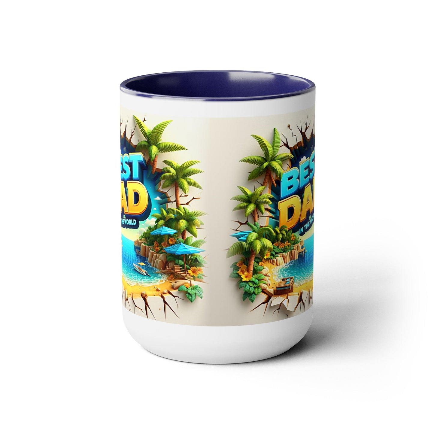 Best Dad Two-Tone Coffee Mugs, 15oz - L.W. Unlimited Custom Design Space