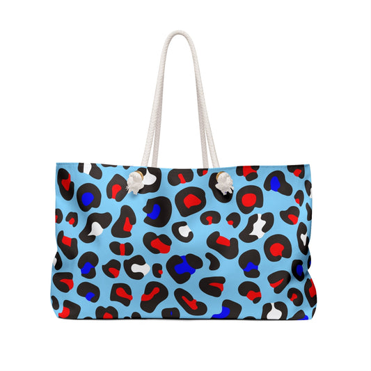 Blue Leopard Weekender Bag - L.W. Unlimited Custom Design Space