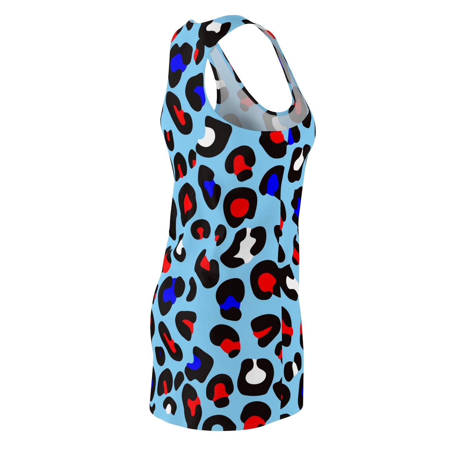 Blue Leopard Women's Cut & Sew Racerback Dress - L.W. Unlimited Custom Design Space