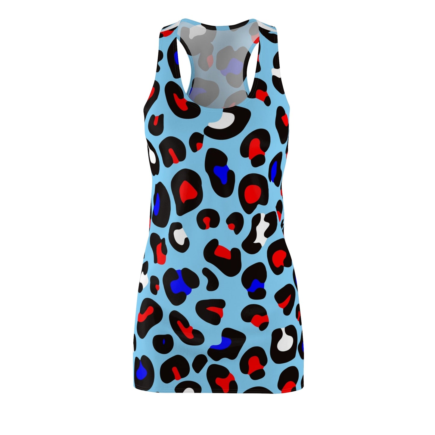 Blue Leopard Women's Cut & Sew Racerback Dress - L.W. Unlimited Custom Design Space