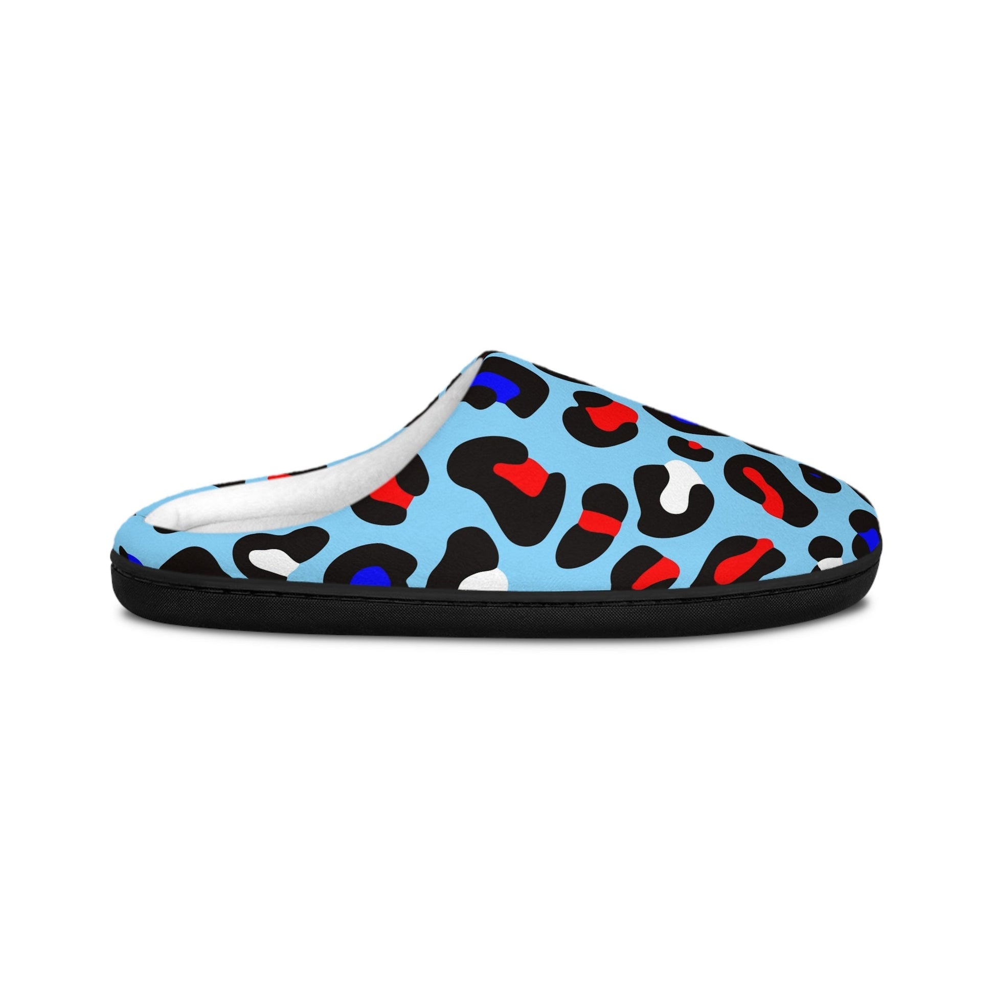 Blue Leopard Women's Indoor Slippers - L.W. Unlimited Custom Design Space