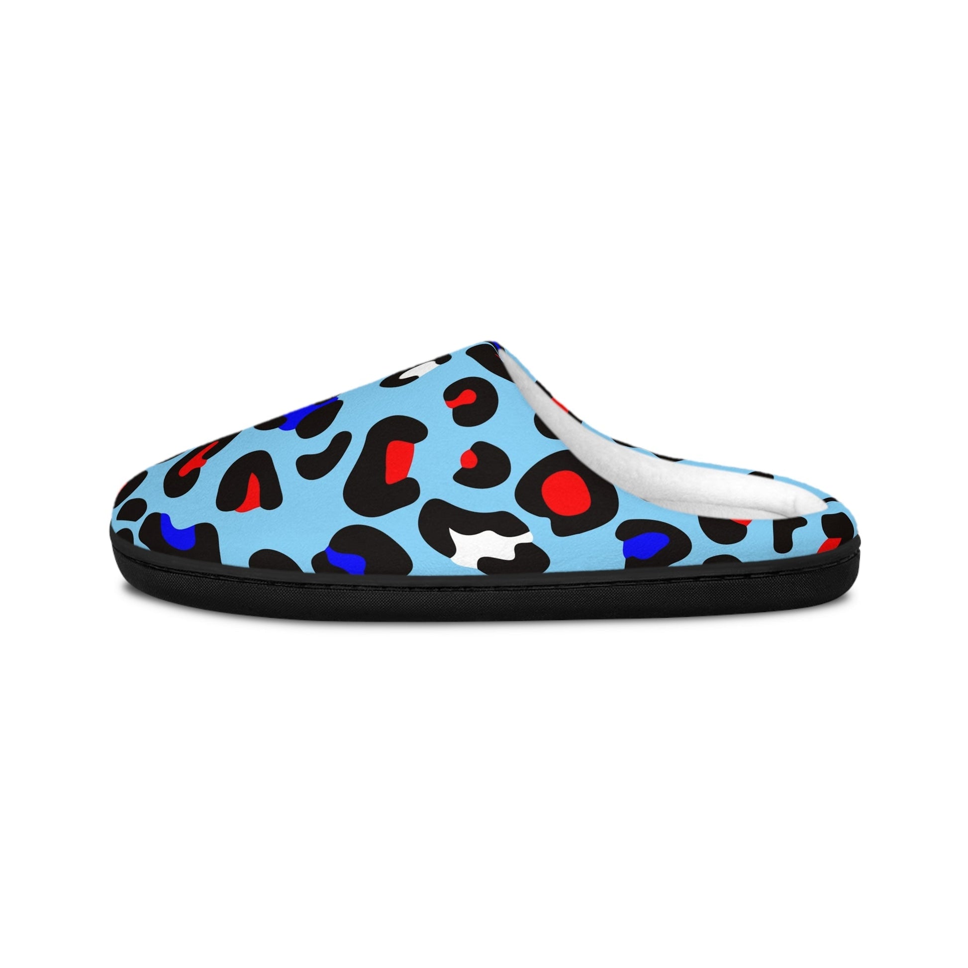 Blue Leopard Women's Indoor Slippers - L.W. Unlimited Custom Design Space