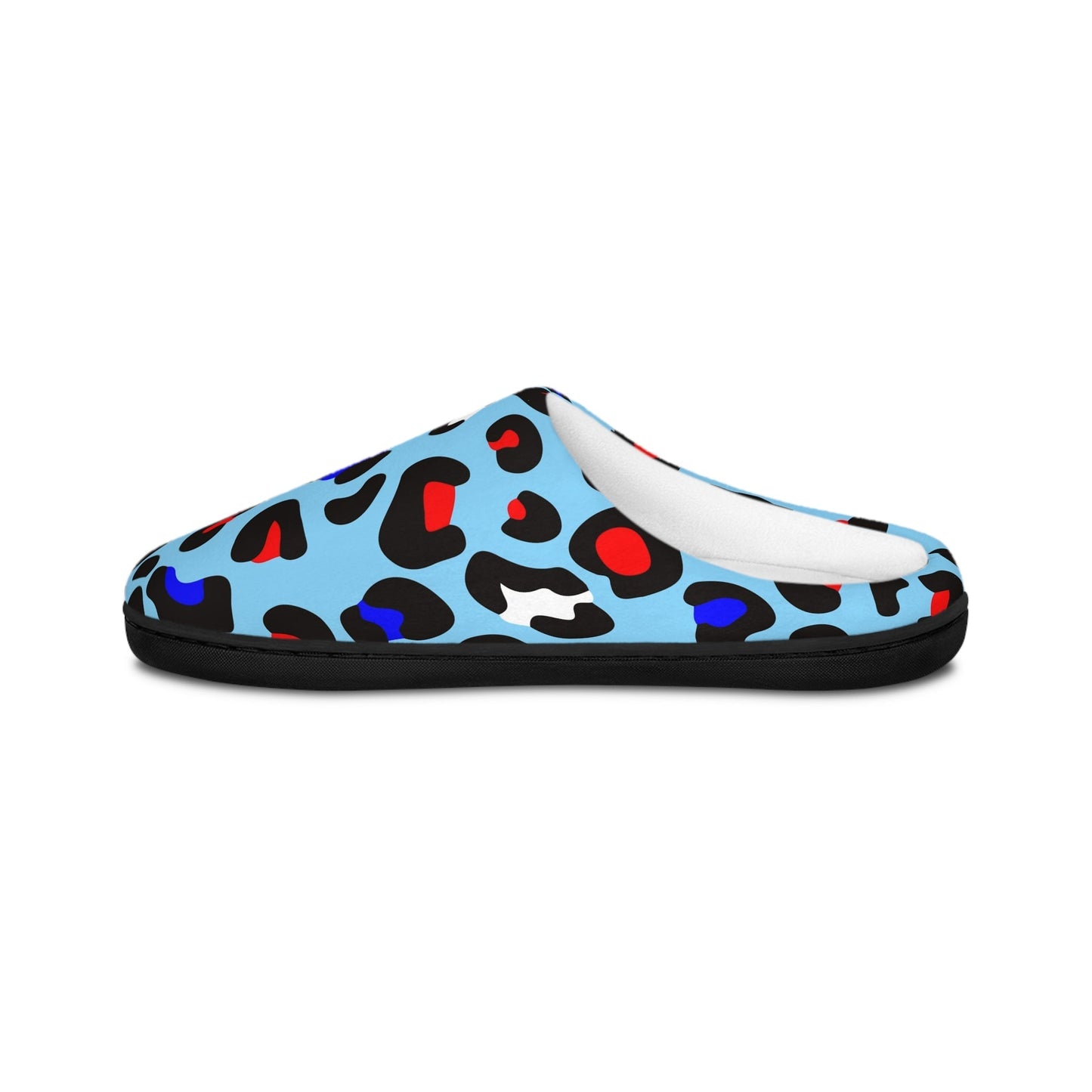 Blue Leopard Women's Indoor Slippers - L.W. Unlimited Custom Design Space