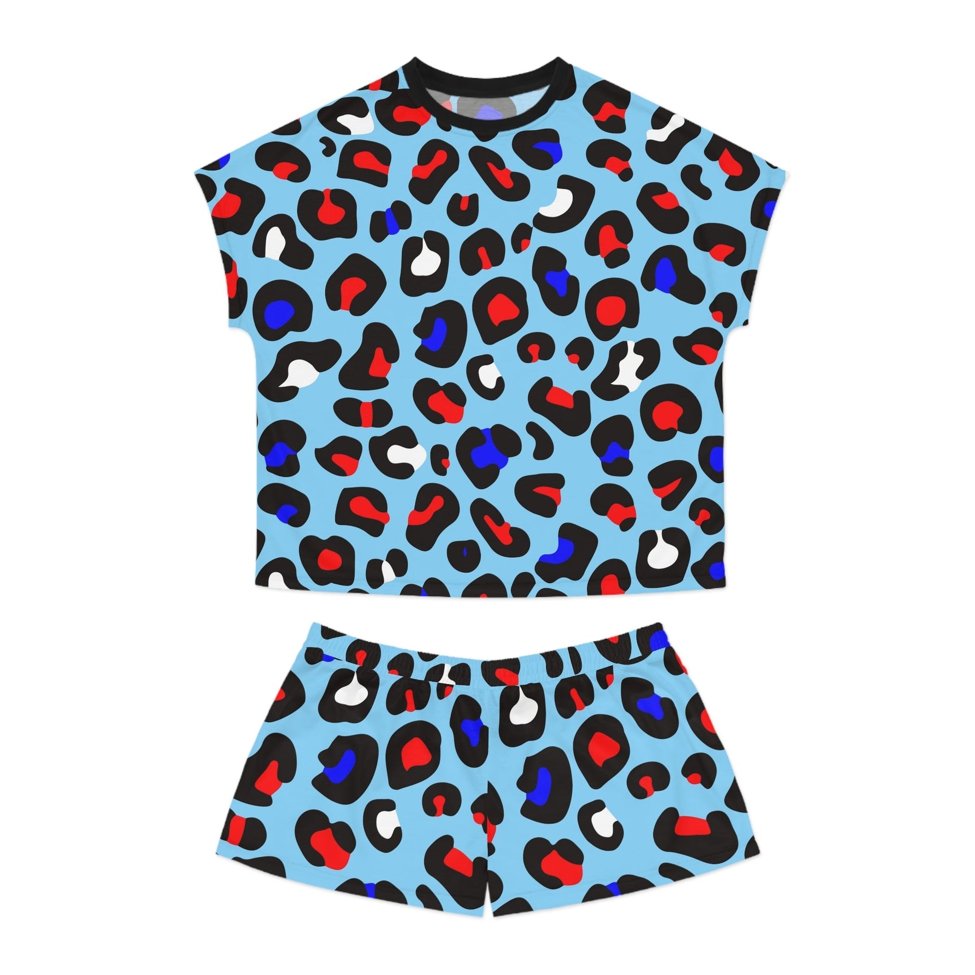 Blue Leopard Women's Short Pajama Set - L.W. Unlimited Custom Design Space