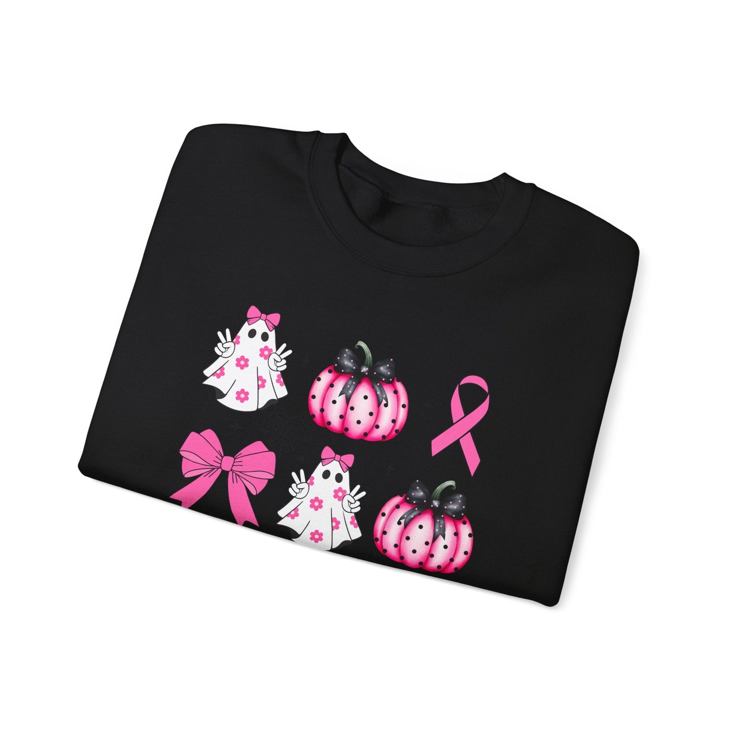 Breast Cancer Bows Unisex Heavy Blend™ Crewneck Sweatshirt - L.W. Unlimited Custom Design Space