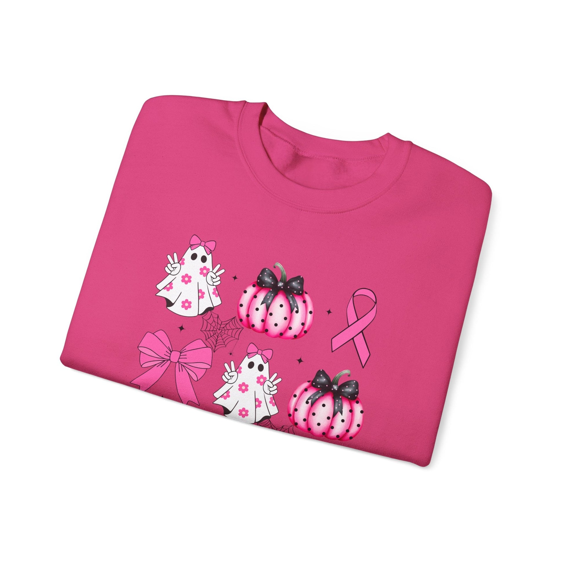 Breast Cancer Bows Unisex Heavy Blend™ Crewneck Sweatshirt - L.W. Unlimited Custom Design Space