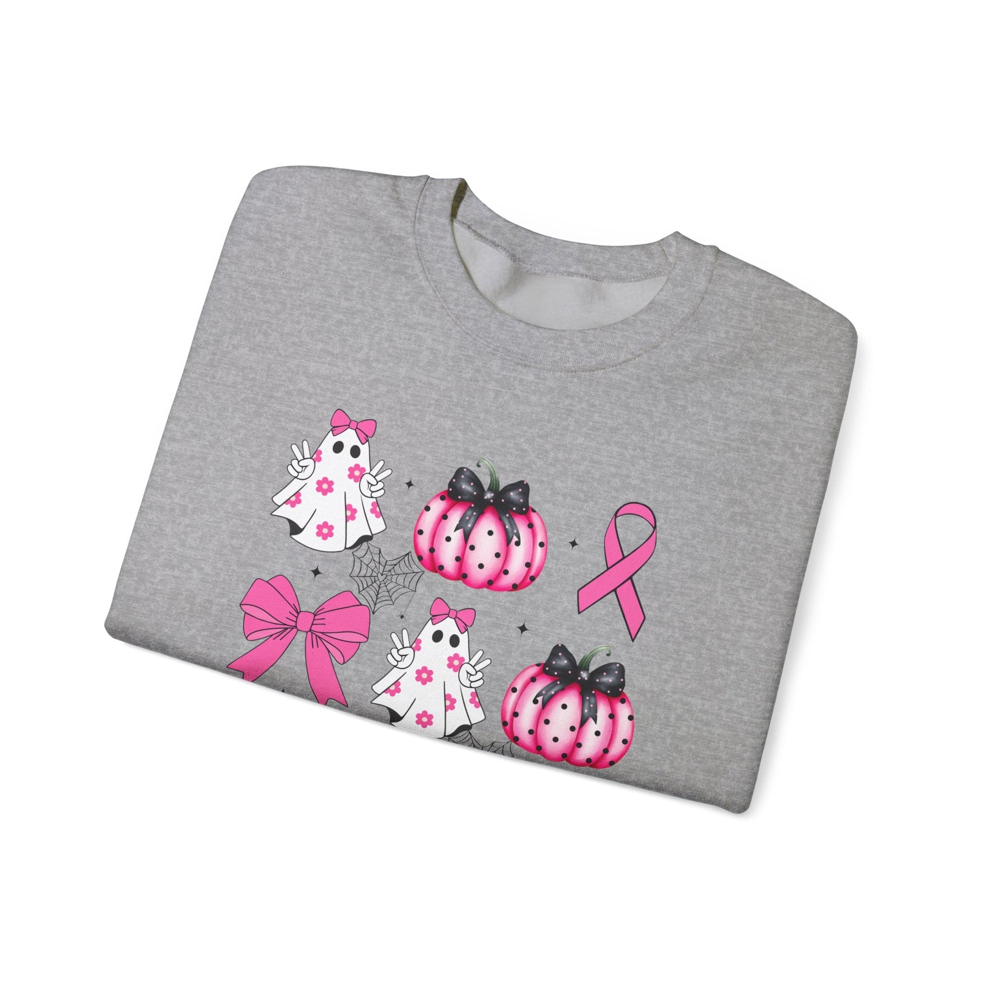 Breast Cancer Bows Unisex Heavy Blend™ Crewneck Sweatshirt - L.W. Unlimited Custom Design Space