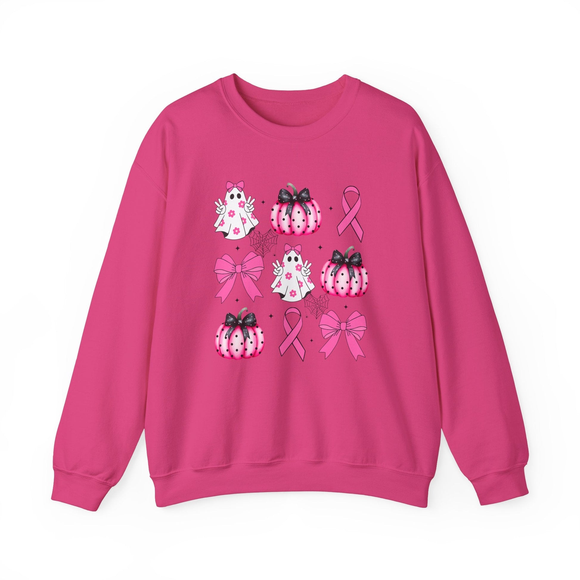 Breast Cancer Bows Unisex Heavy Blend™ Crewneck Sweatshirt - L.W. Unlimited Custom Design Space