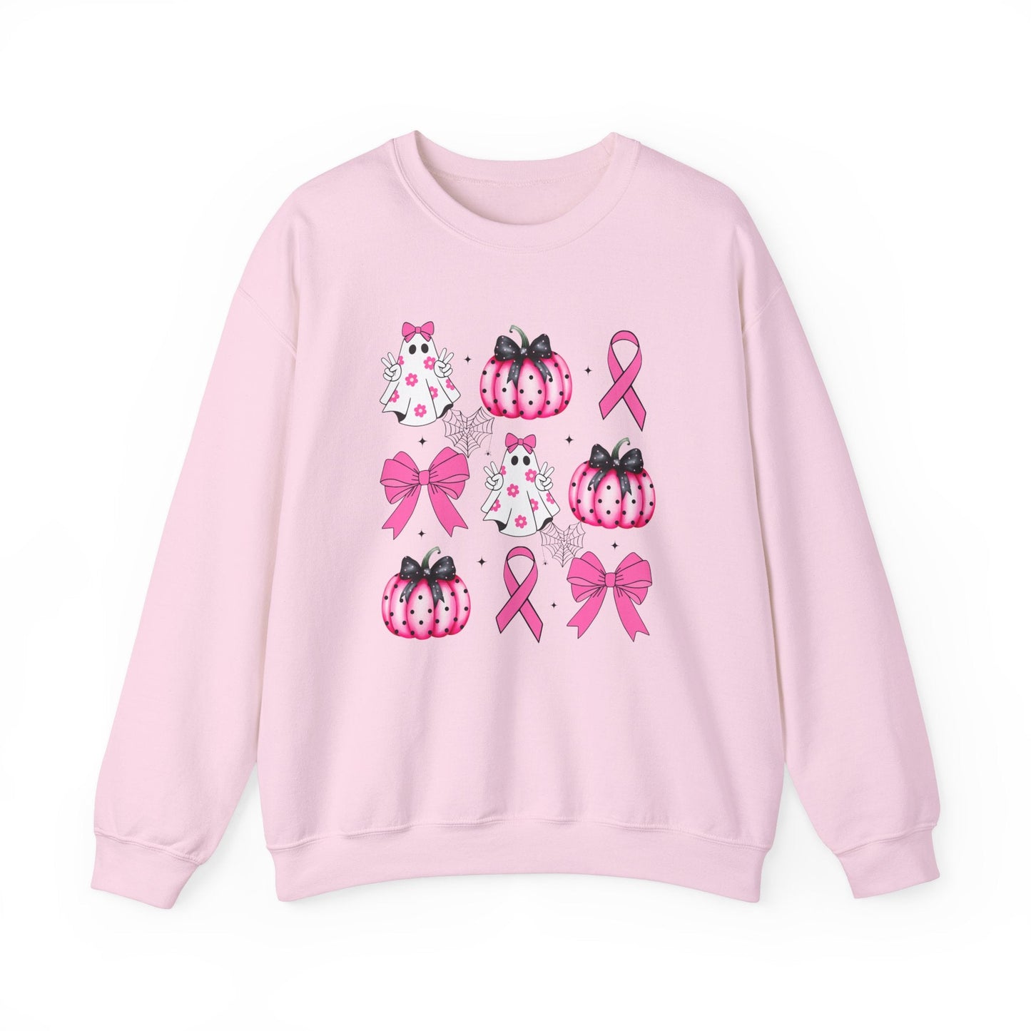 Breast Cancer Bows Unisex Heavy Blend™ Crewneck Sweatshirt - L.W. Unlimited Custom Design Space