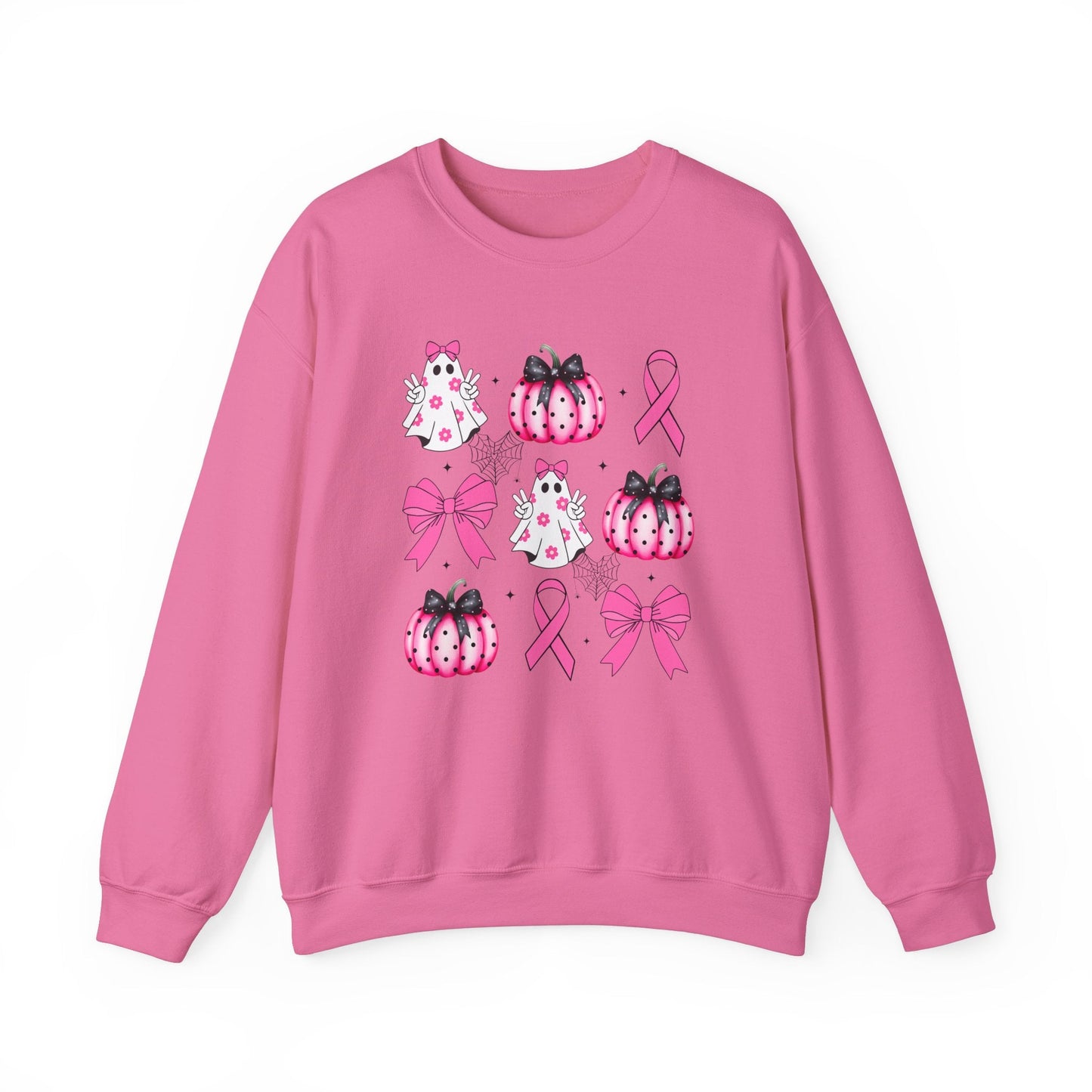 Breast Cancer Bows Unisex Heavy Blend™ Crewneck Sweatshirt - L.W. Unlimited Custom Design Space