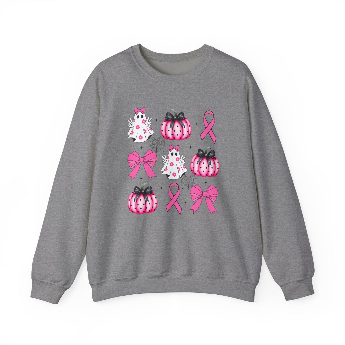 Breast Cancer Bows Unisex Heavy Blend™ Crewneck Sweatshirt - L.W. Unlimited Custom Design Space