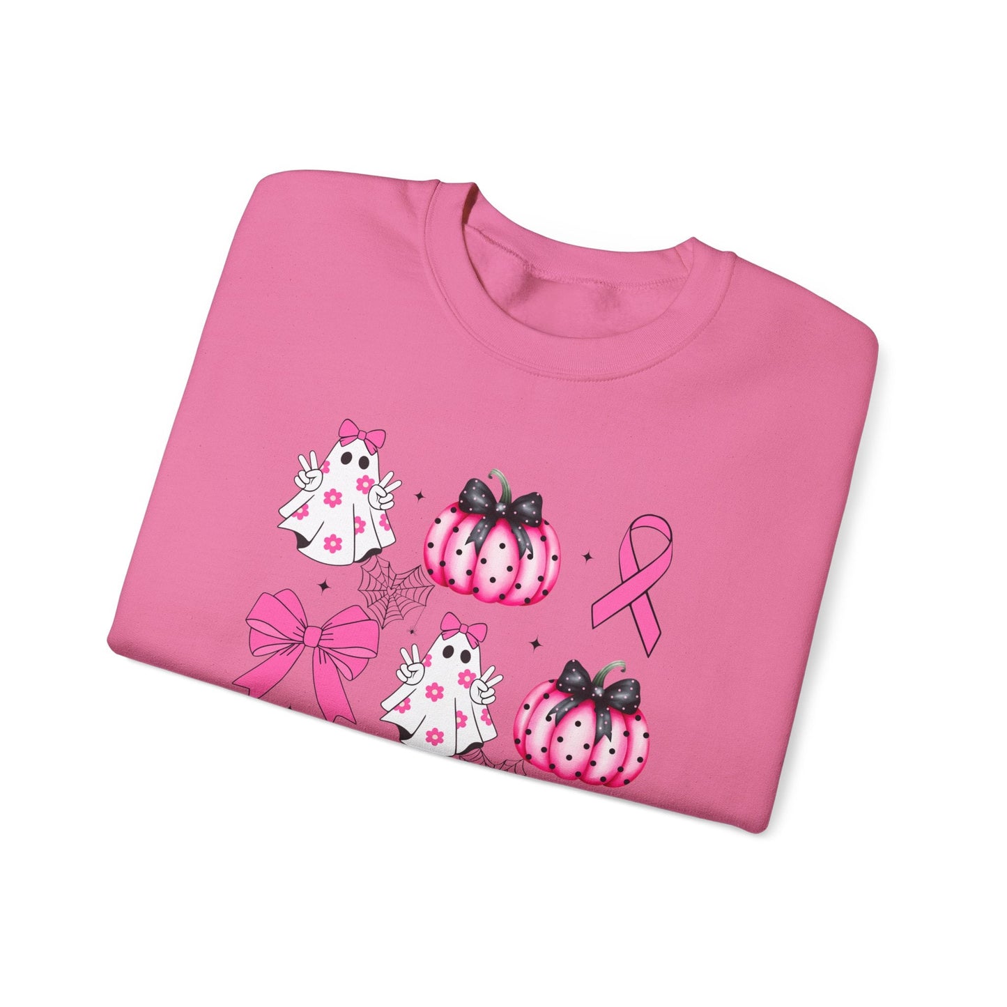 Breast Cancer Bows Unisex Heavy Blend™ Crewneck Sweatshirt - L.W. Unlimited Custom Design Space