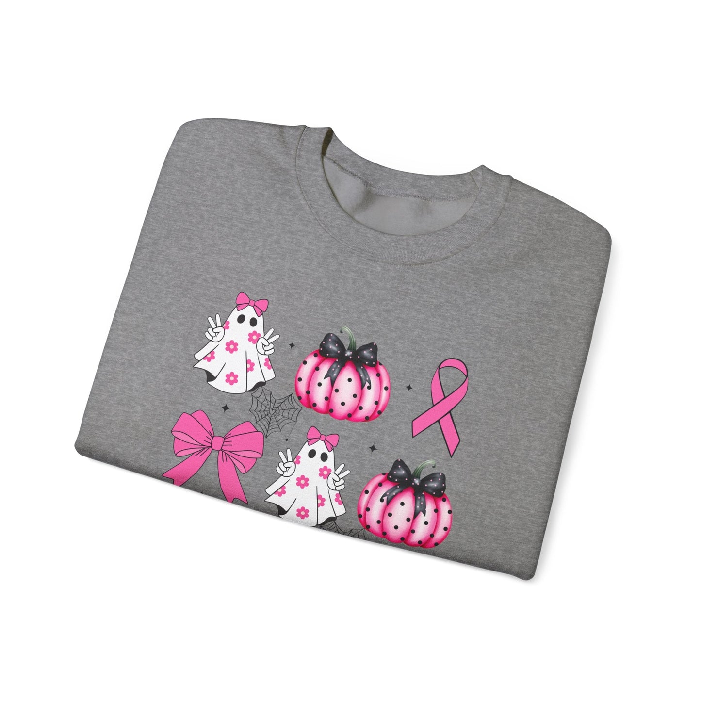 Breast Cancer Bows Unisex Heavy Blend™ Crewneck Sweatshirt - L.W. Unlimited Custom Design Space