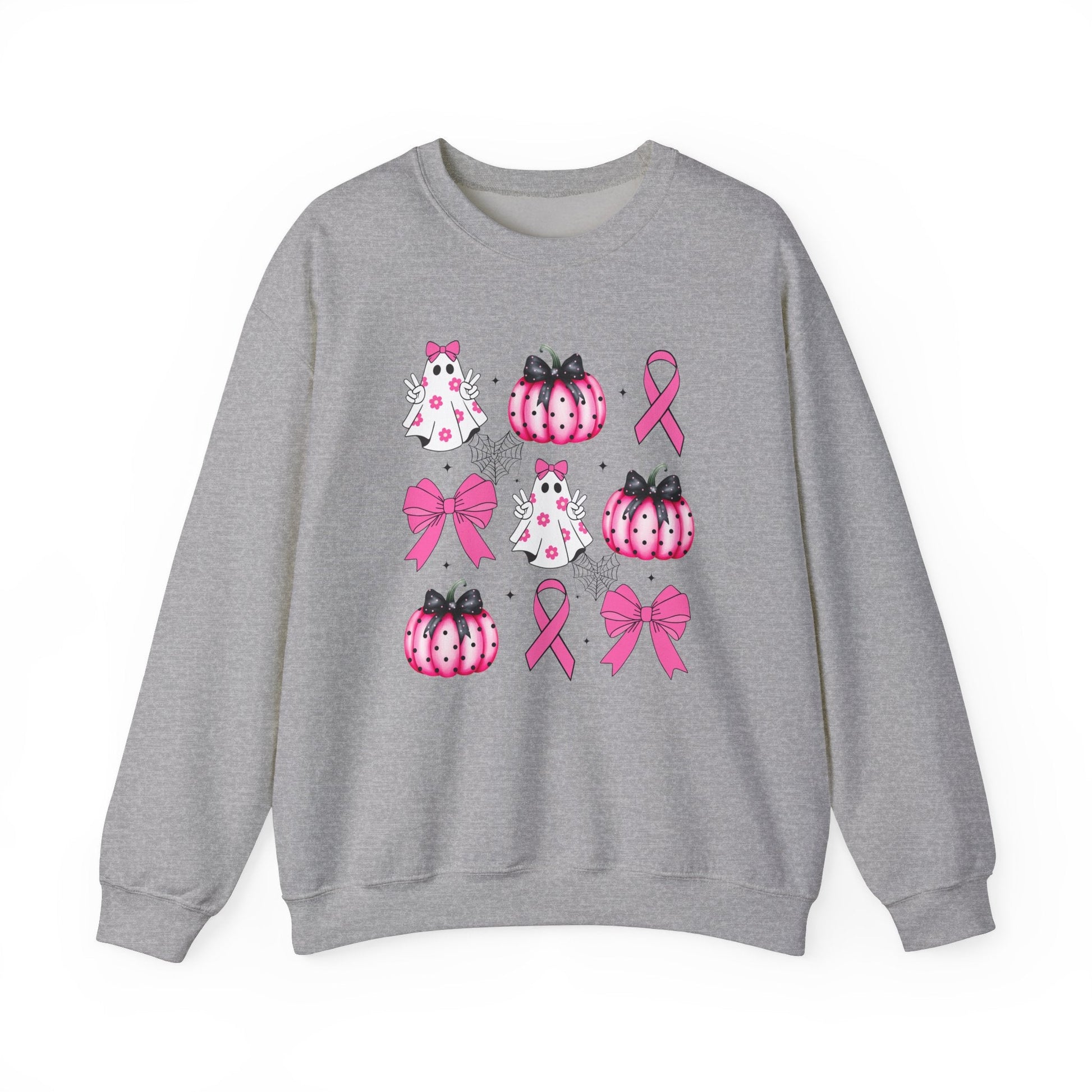 Breast Cancer Bows Unisex Heavy Blend™ Crewneck Sweatshirt - L.W. Unlimited Custom Design Space