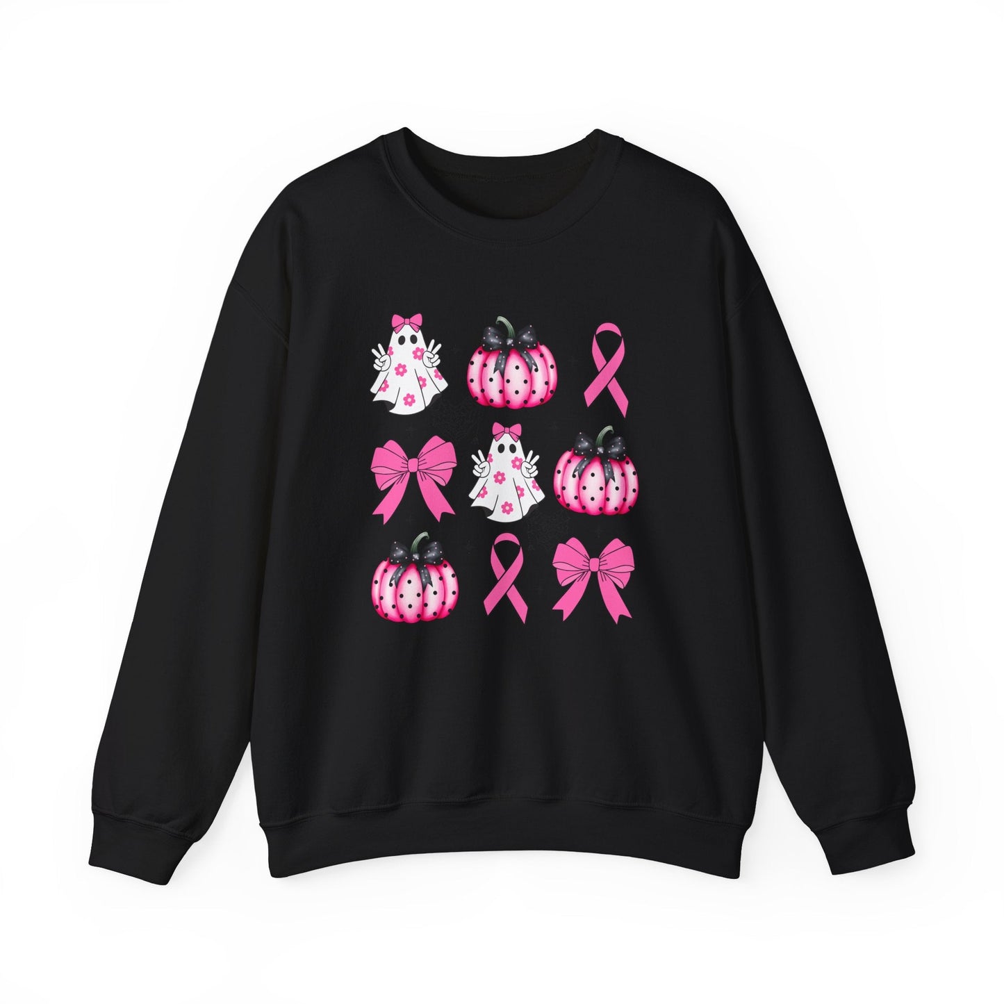 Breast Cancer Bows Unisex Heavy Blend™ Crewneck Sweatshirt - L.W. Unlimited Custom Design Space