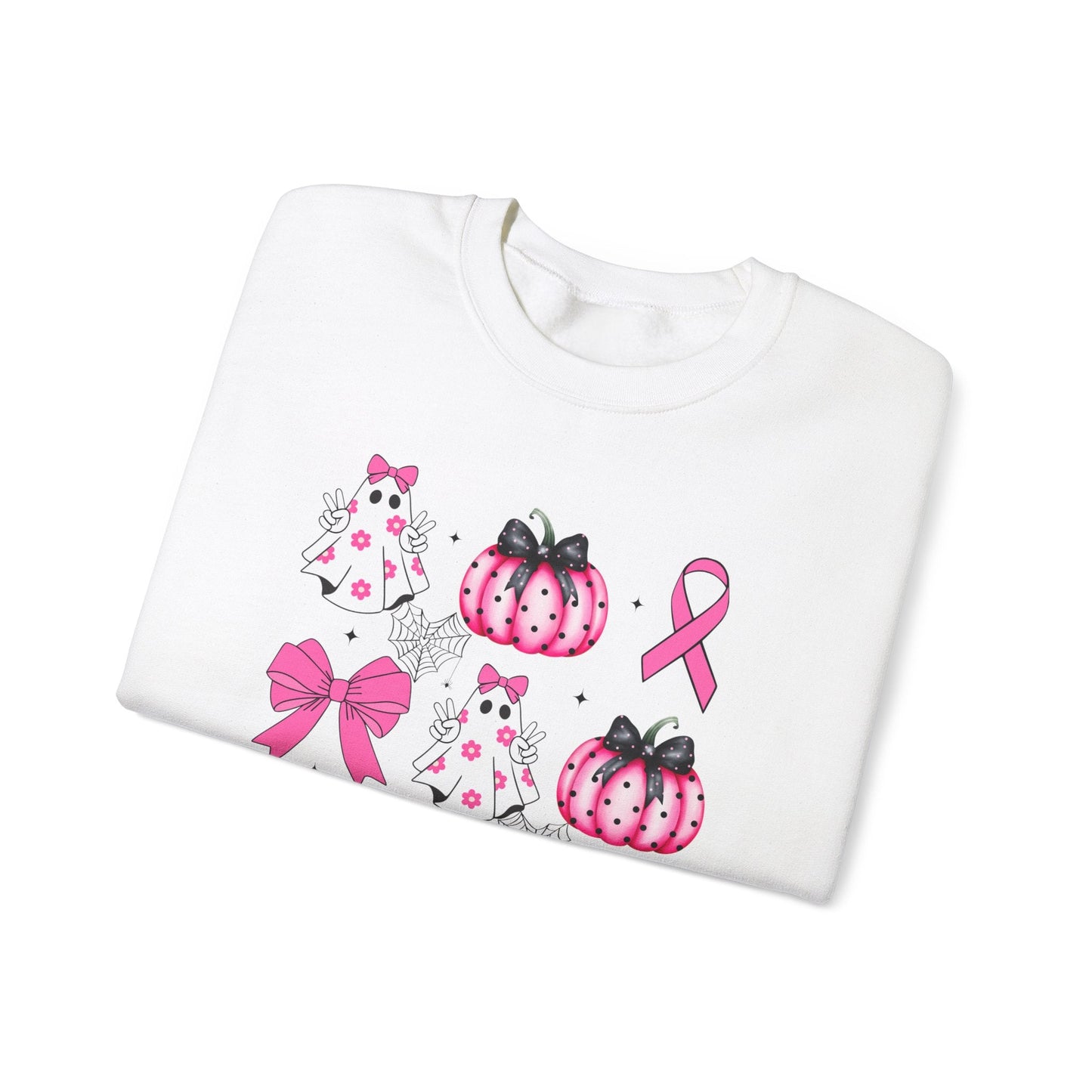 Breast Cancer Bows Unisex Heavy Blend™ Crewneck Sweatshirt - L.W. Unlimited Custom Design Space