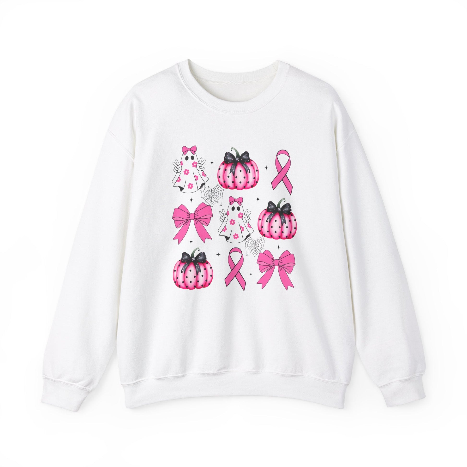 Breast Cancer Bows Unisex Heavy Blend™ Crewneck Sweatshirt - L.W. Unlimited Custom Design Space