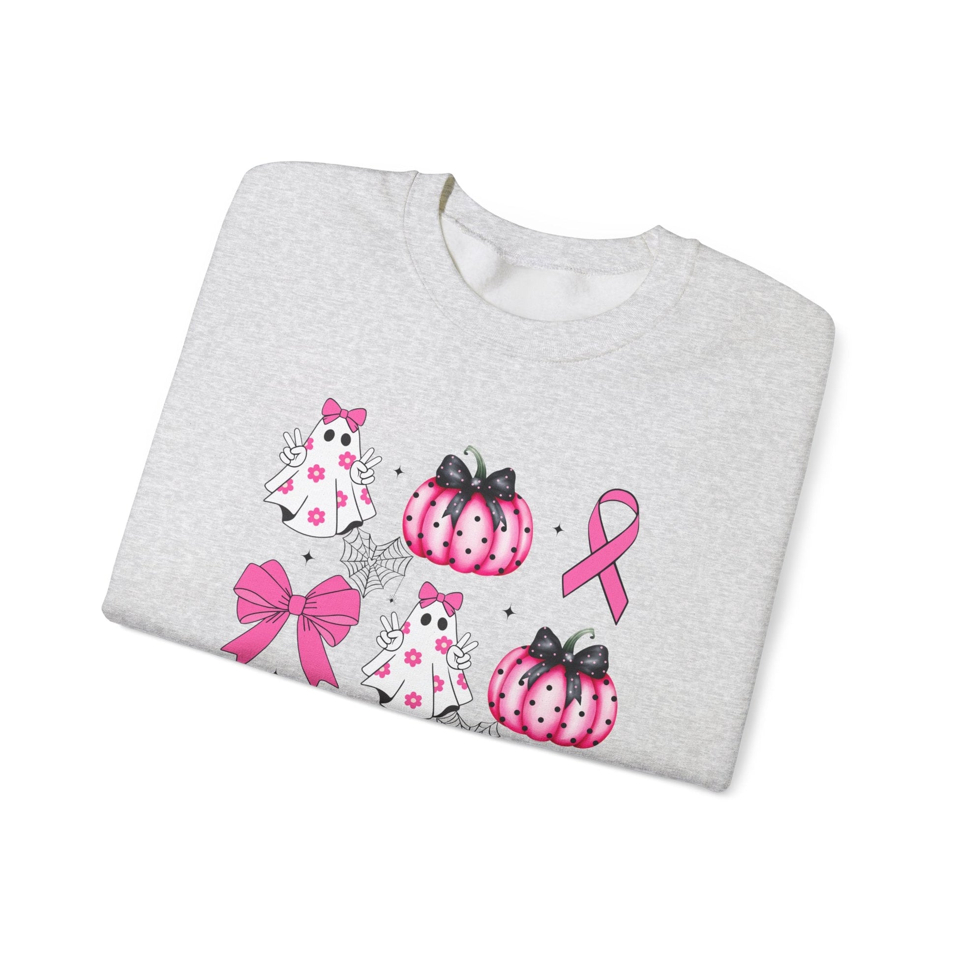 Breast Cancer Bows Unisex Heavy Blend™ Crewneck Sweatshirt - L.W. Unlimited Custom Design Space