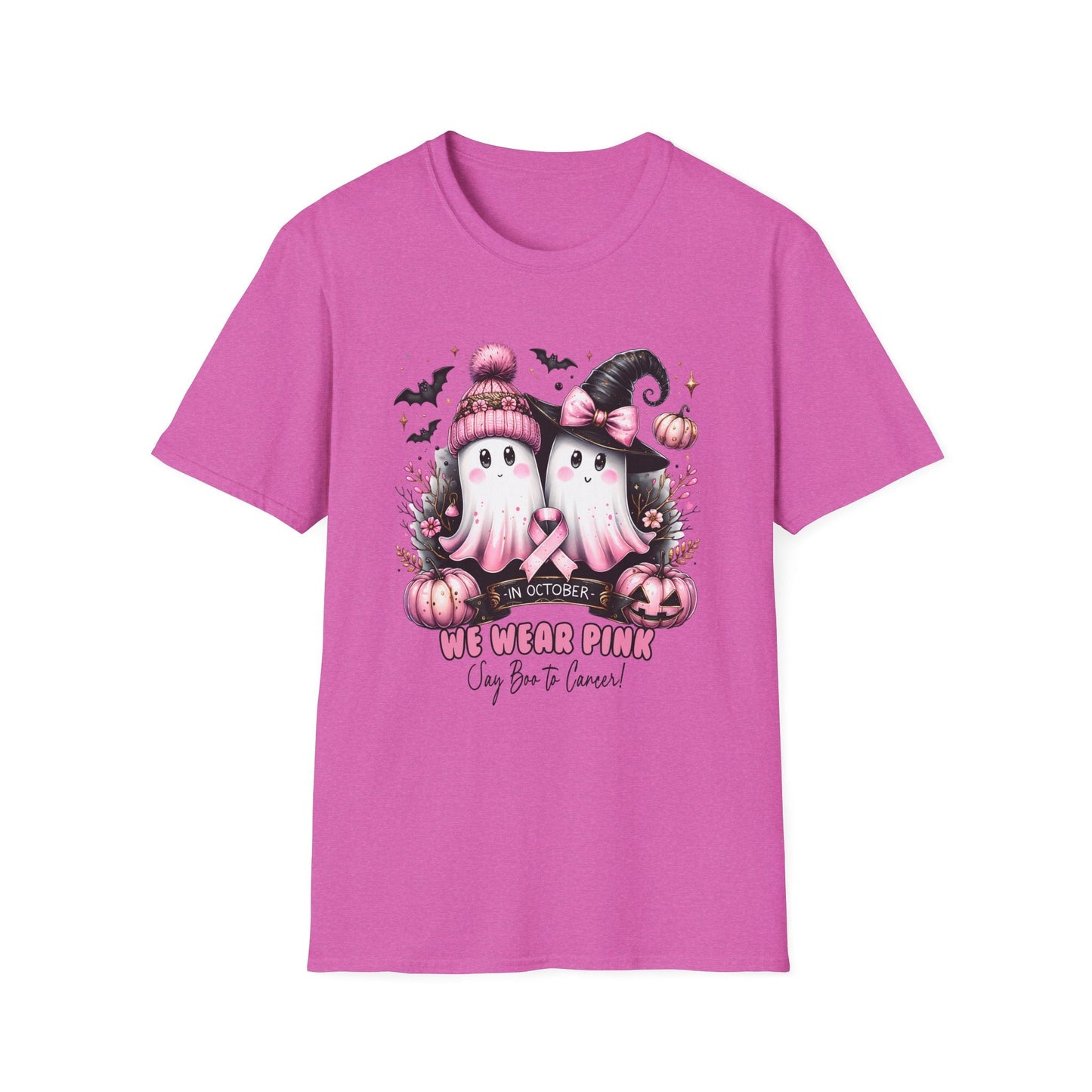 Breast Cancer Ghost Unisex Softstyle T-Shirt - L.W. Unlimited Custom Design Space