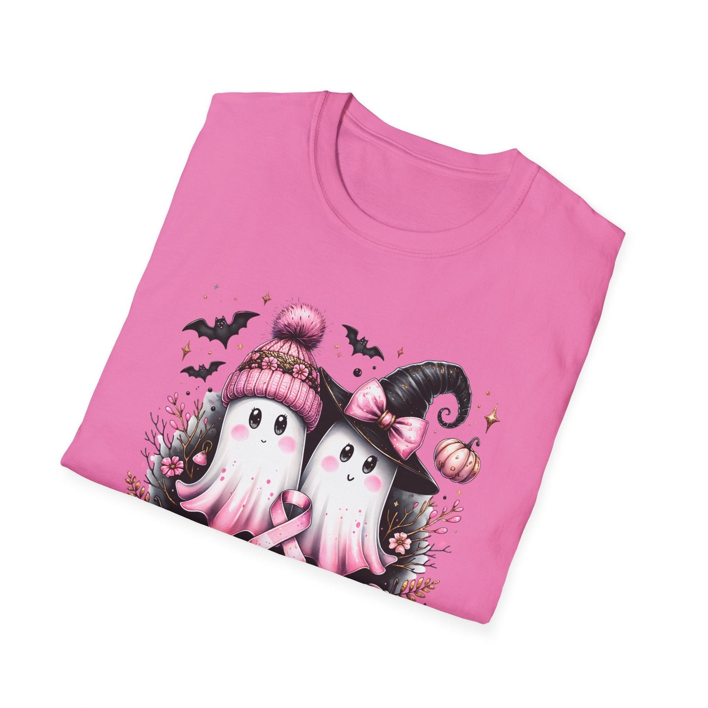 Breast Cancer Ghost Unisex Softstyle T-Shirt - L.W. Unlimited Custom Design Space