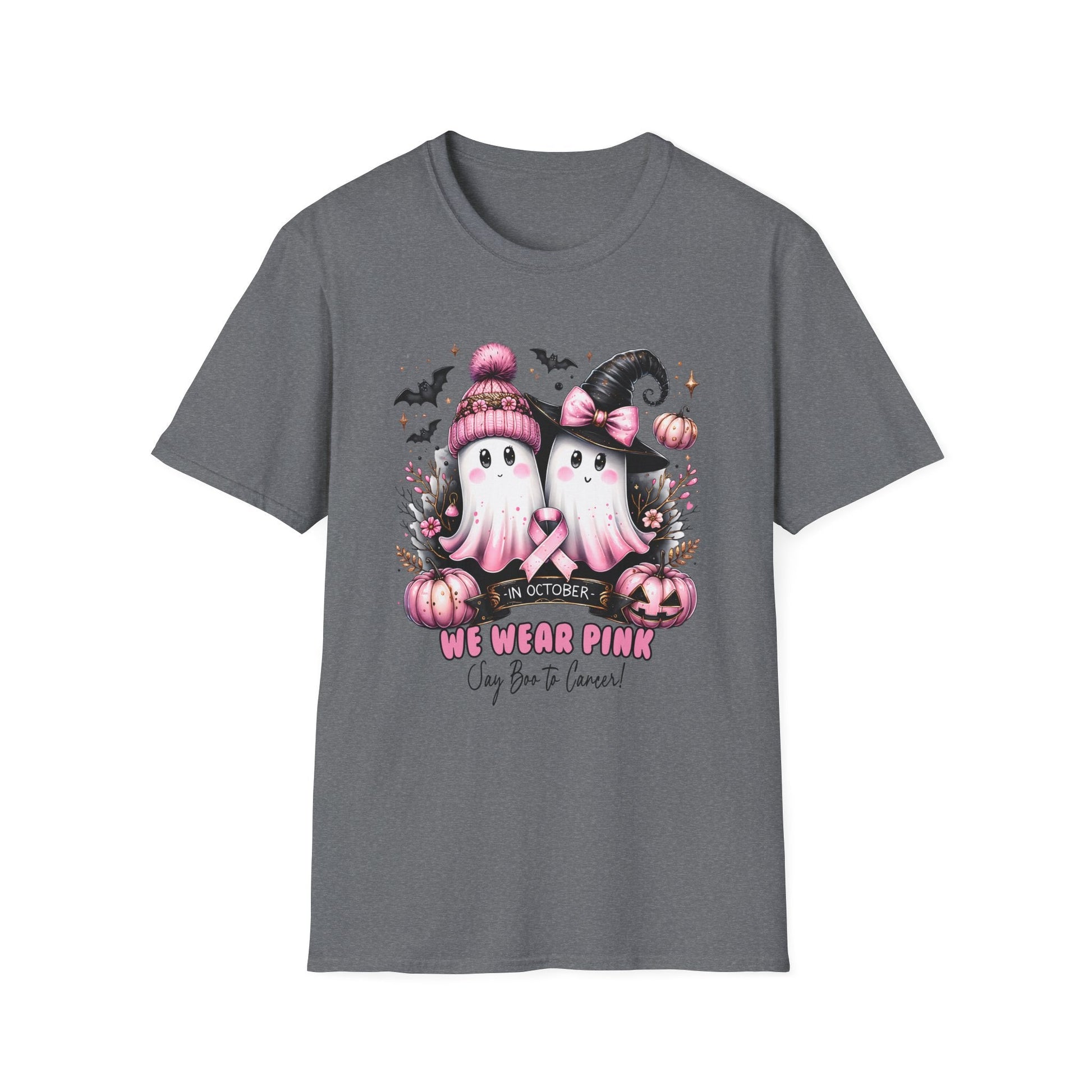 Breast Cancer Ghost Unisex Softstyle T-Shirt - L.W. Unlimited Custom Design Space