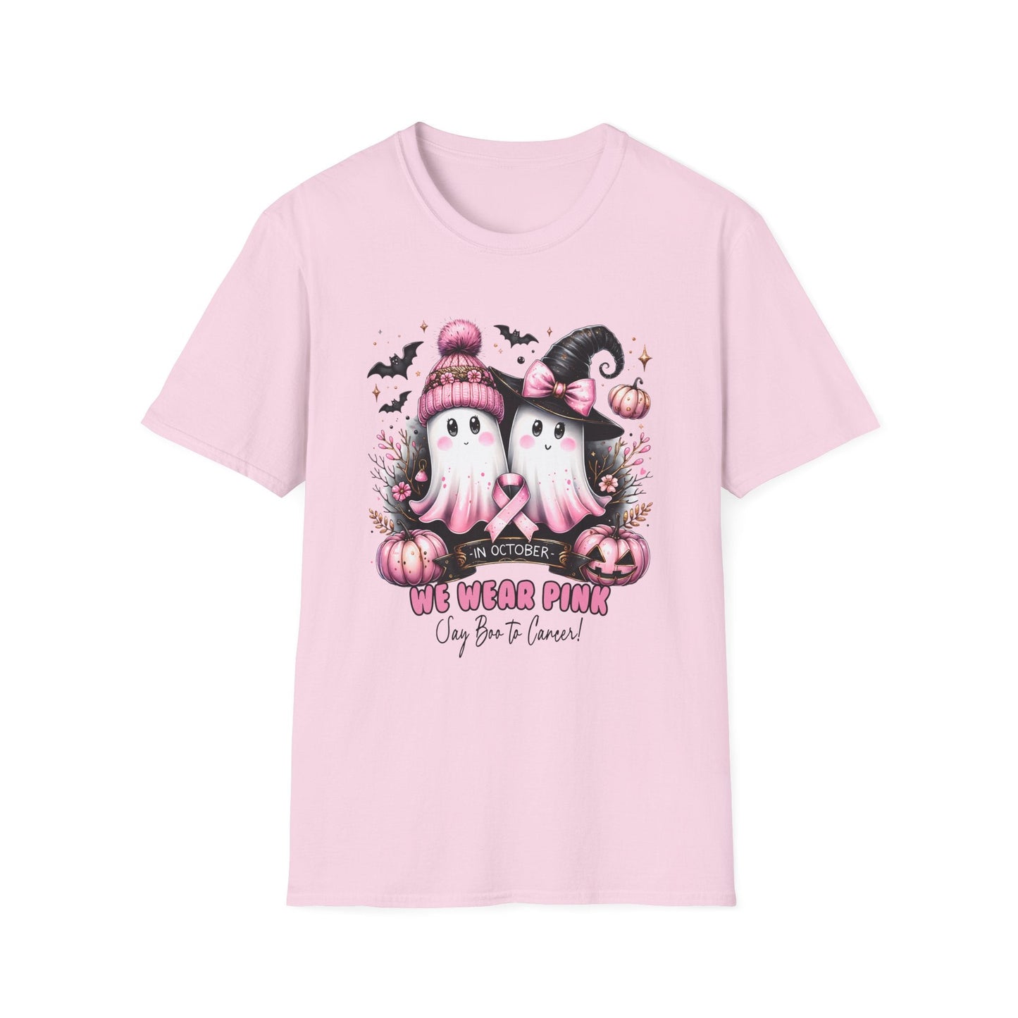 Breast Cancer Ghost Unisex Softstyle T-Shirt - L.W. Unlimited Custom Design Space