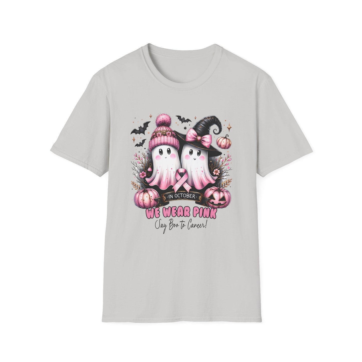 Breast Cancer Ghost Unisex Softstyle T-Shirt - L.W. Unlimited Custom Design Space